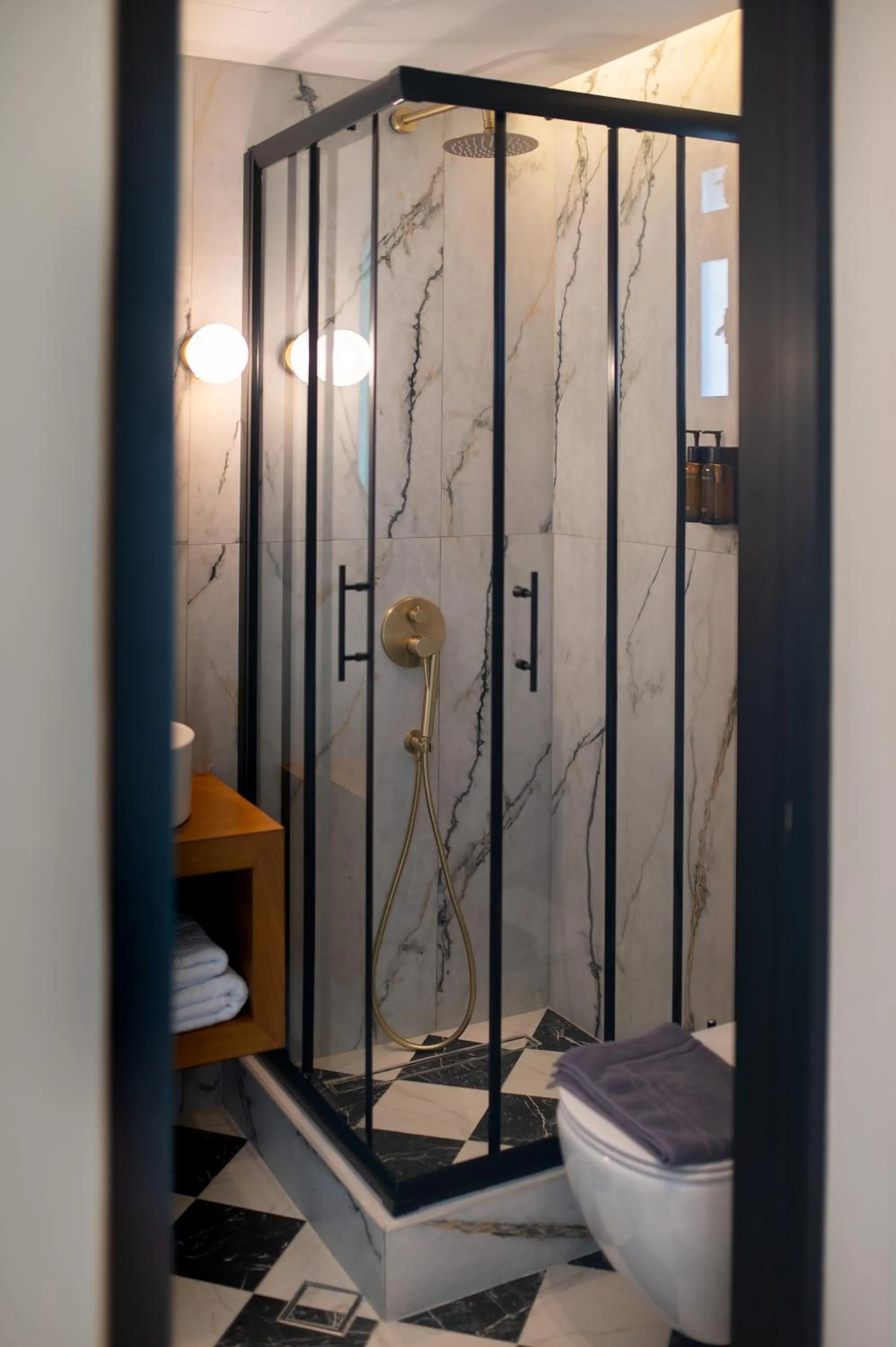 Shower in Aggelos Hotel