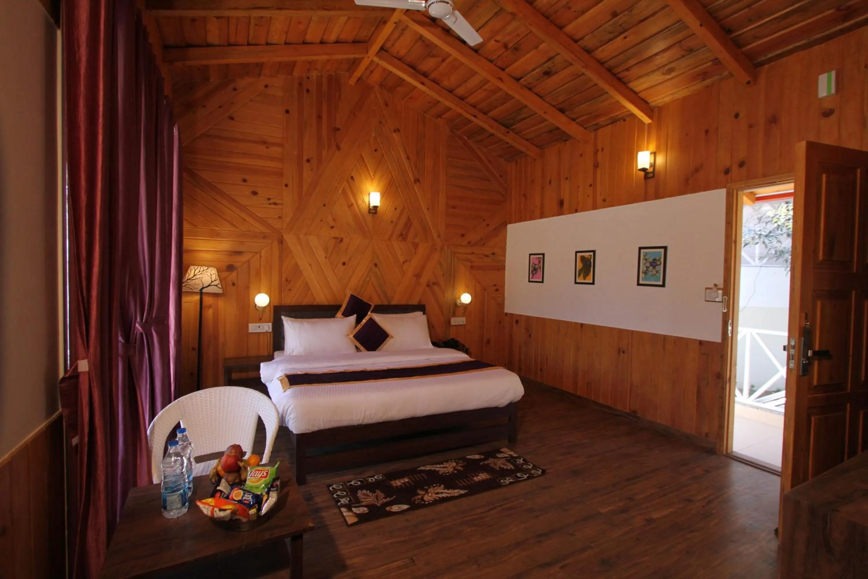 Bed in The Nature's Green Resort, Bhimtal, Nainital