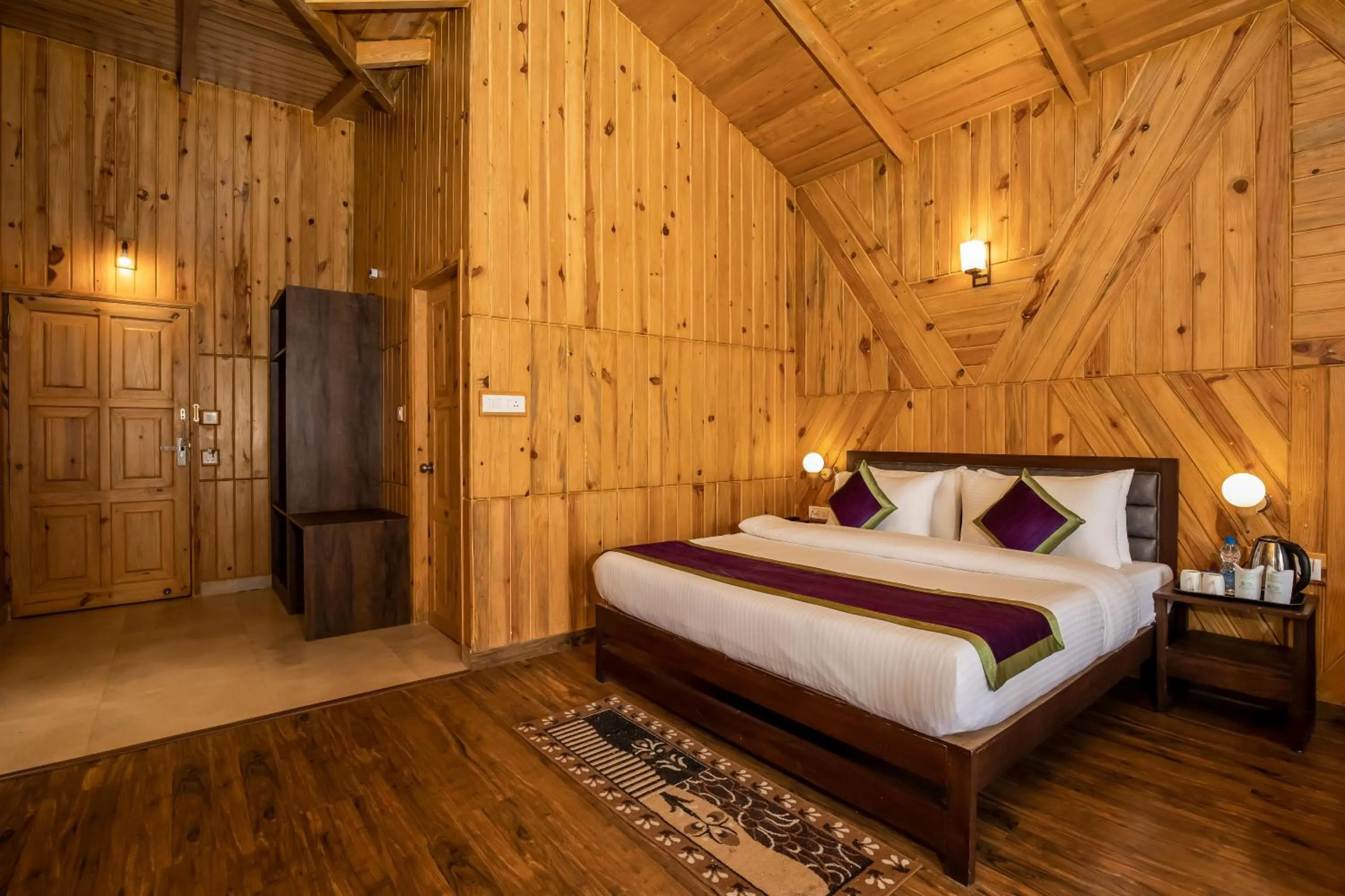 Bed in The Nature's Green Resort, Bhimtal, Nainital