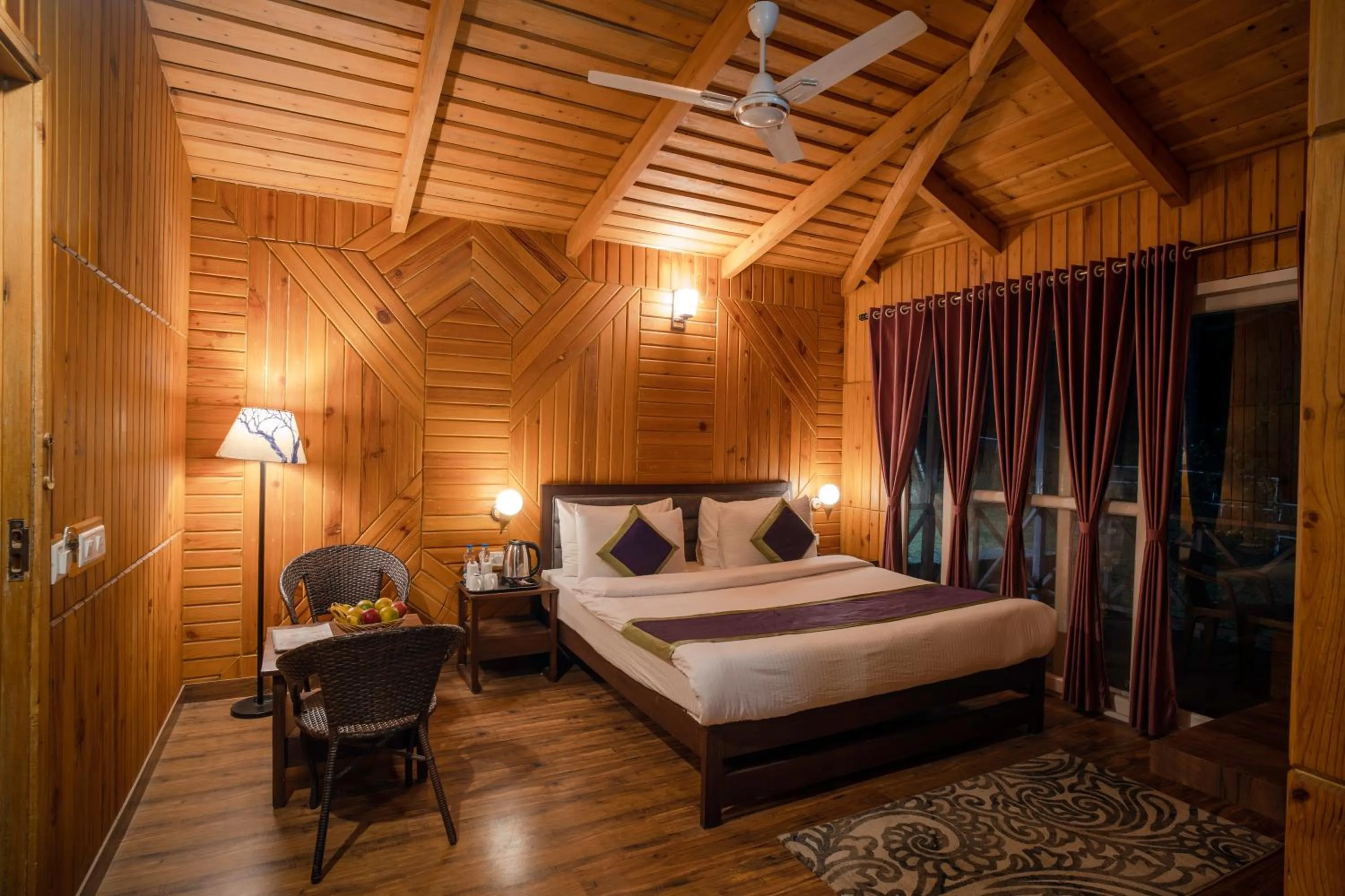 Bedroom, Bed in The Nature's Green Resort, Bhimtal, Nainital