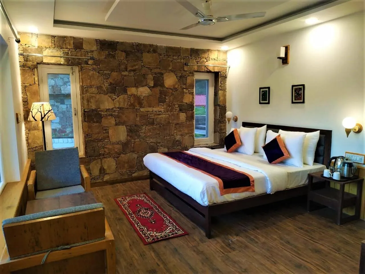 Bedroom, Bed in The Nature's Green Resort, Bhimtal, Nainital