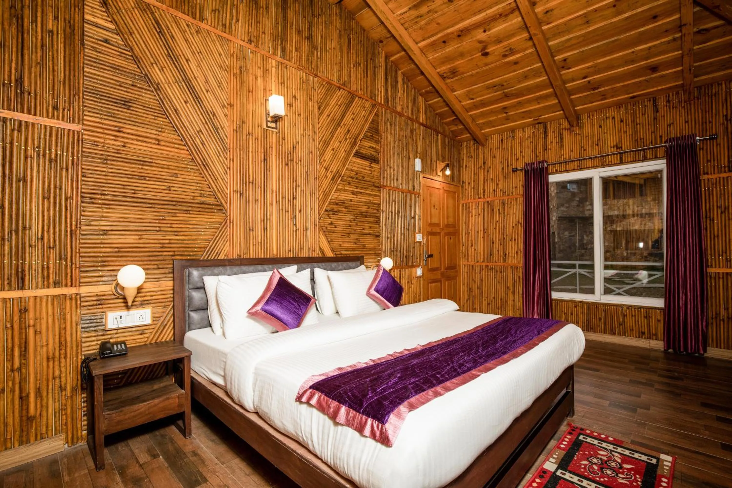 Bed in The Nature's Green Resort, Bhimtal, Nainital