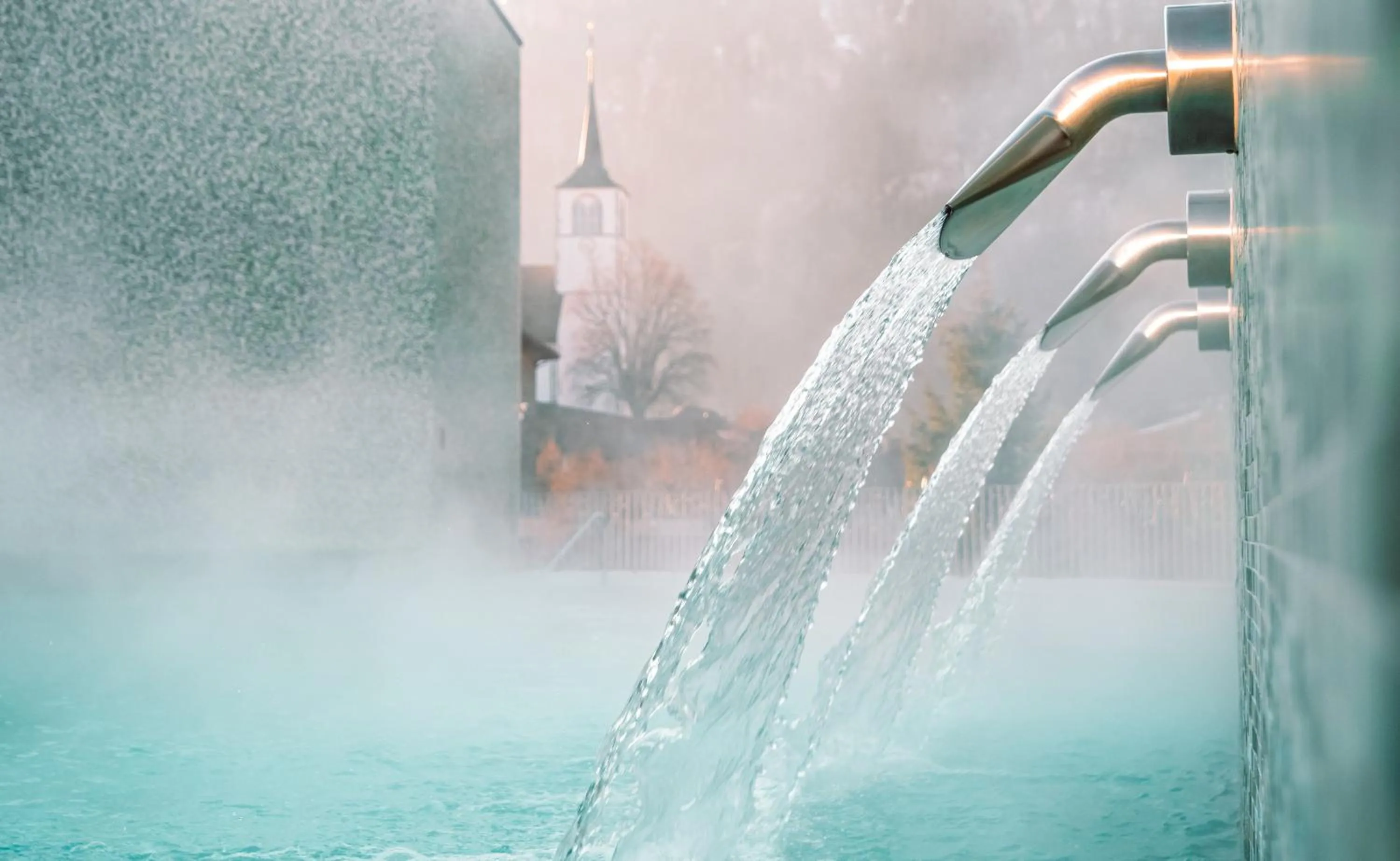 Swimming pool in Hôtel Cailler & Bains de la Gruyère