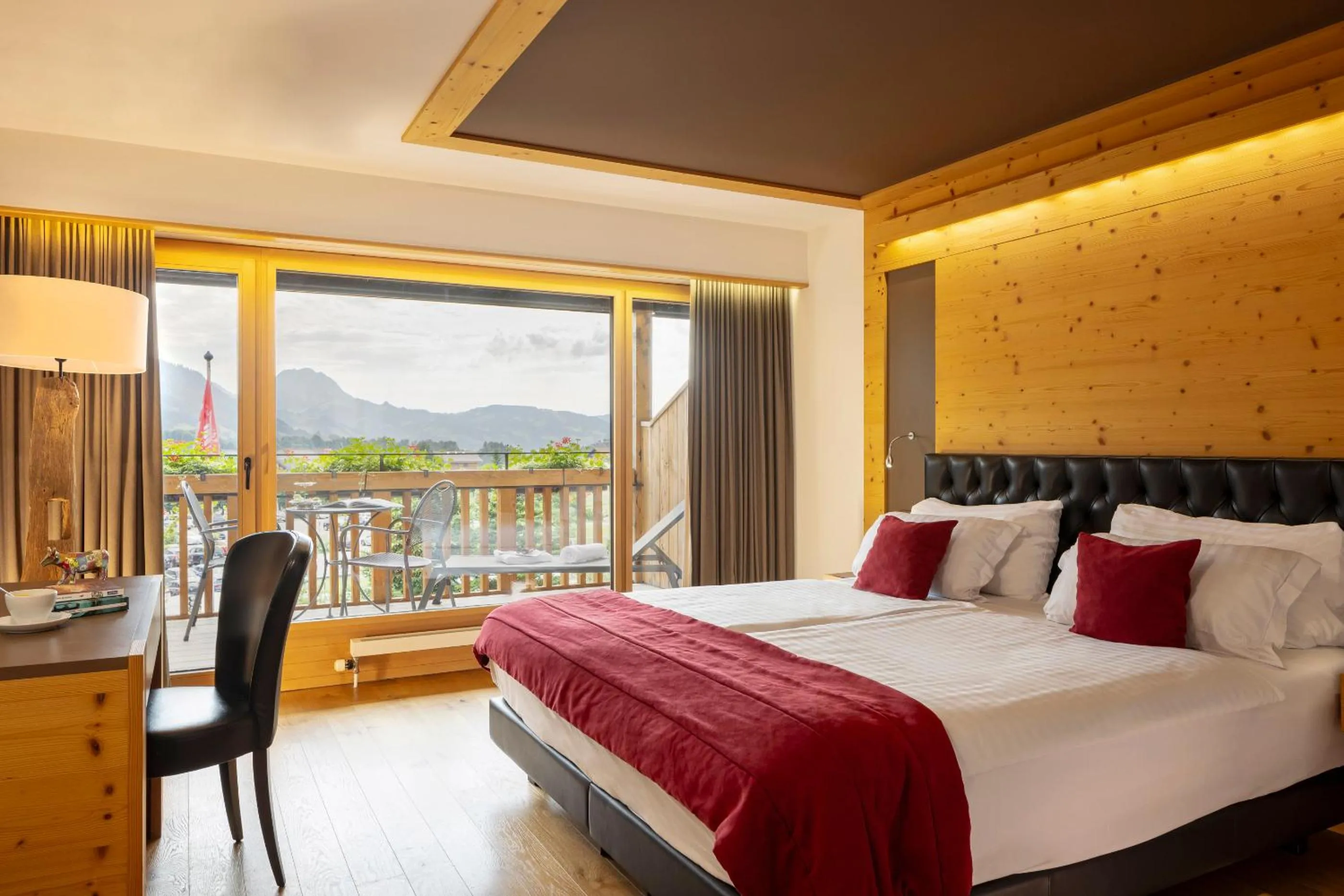 Bed in Hôtel Cailler & Bains de la Gruyère