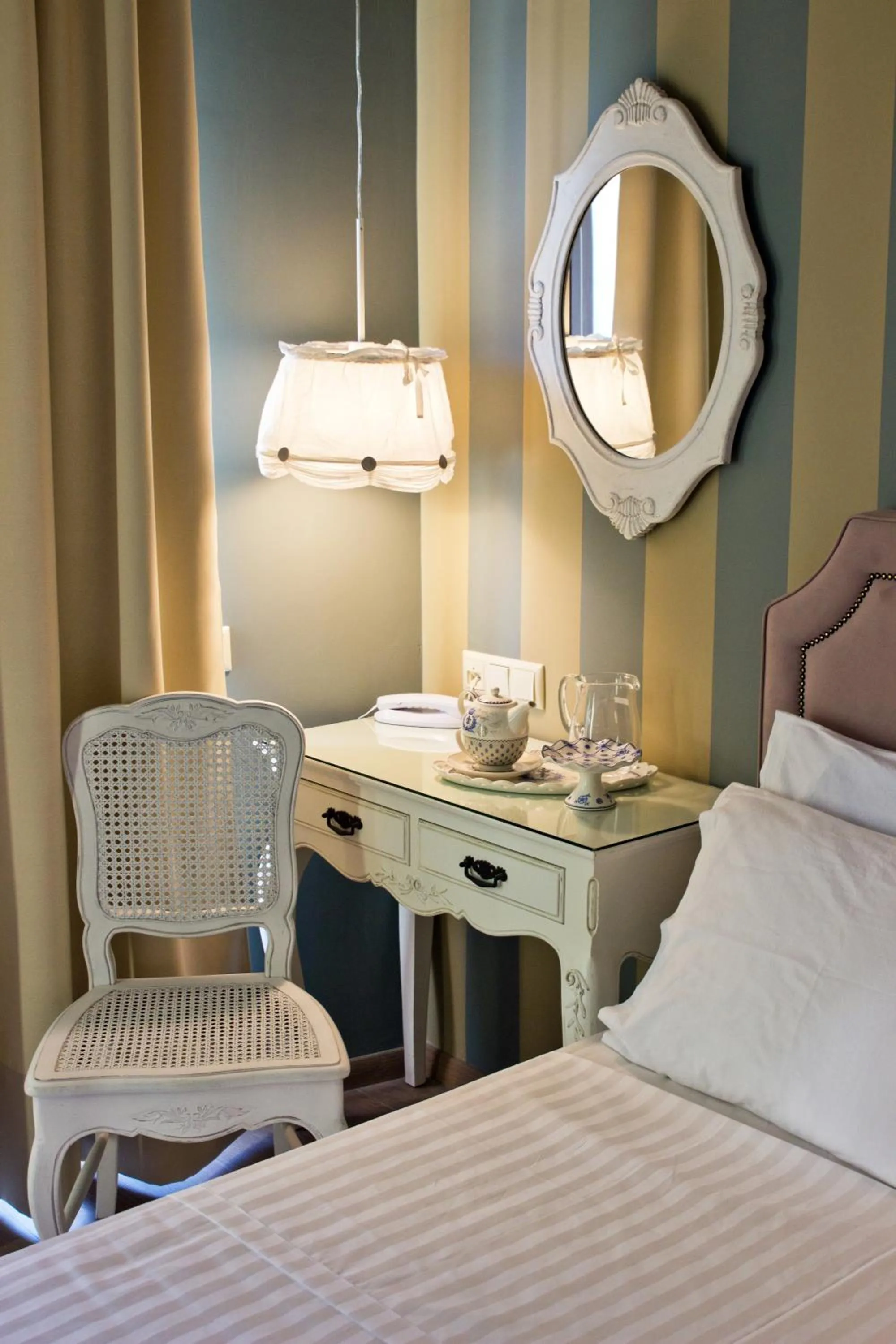 Decorative detail, Bed in Hotel Galini