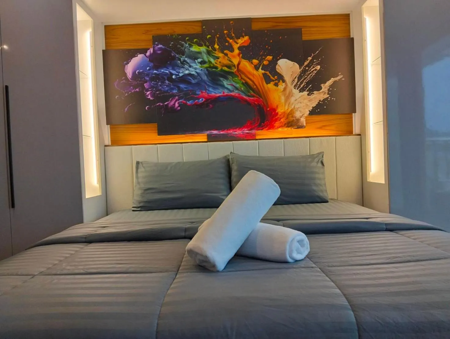 Bed in โรงแรม ชาโตว์วิสต้า