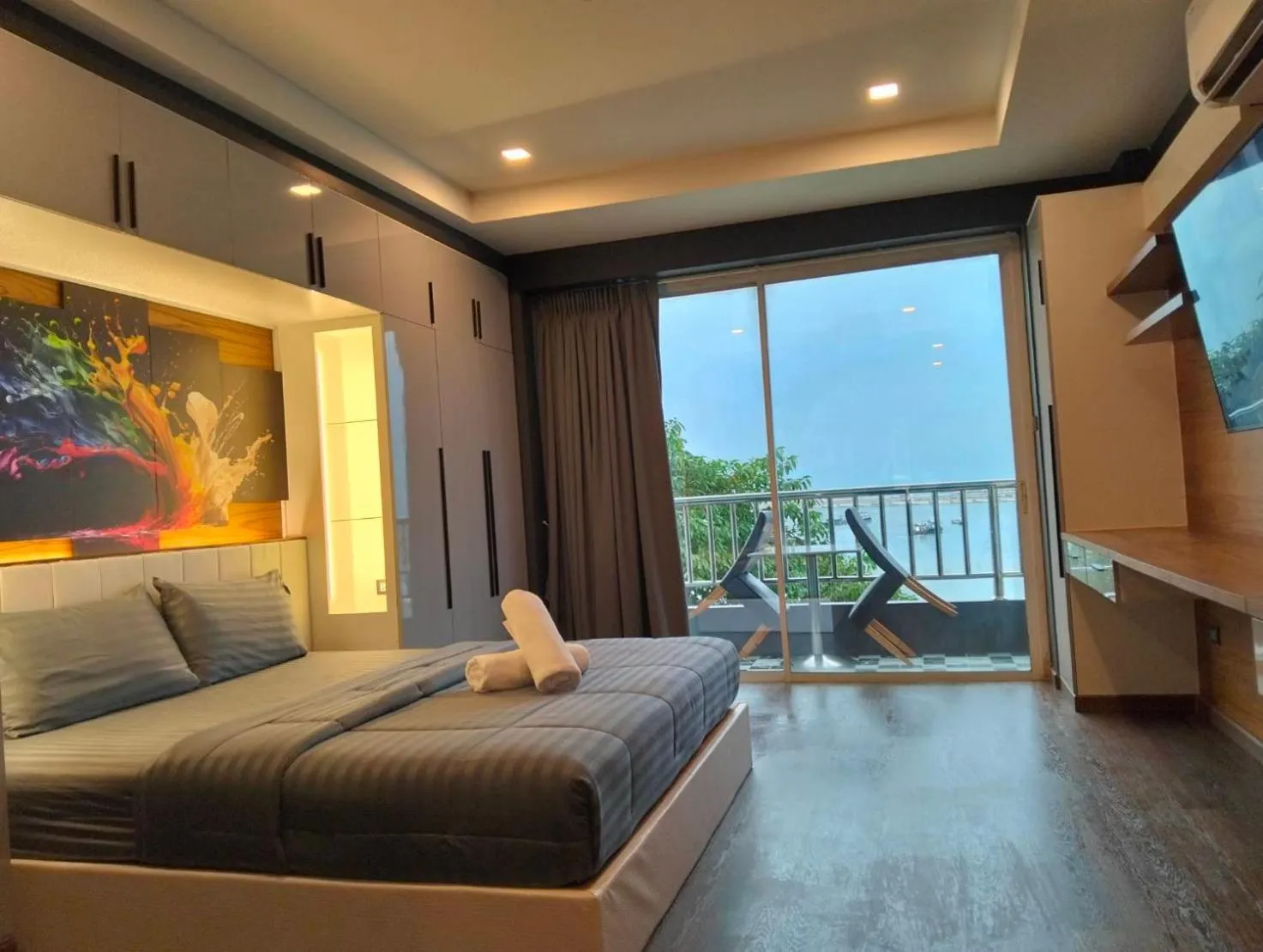 Bed in โรงแรม ชาโตว์วิสต้า