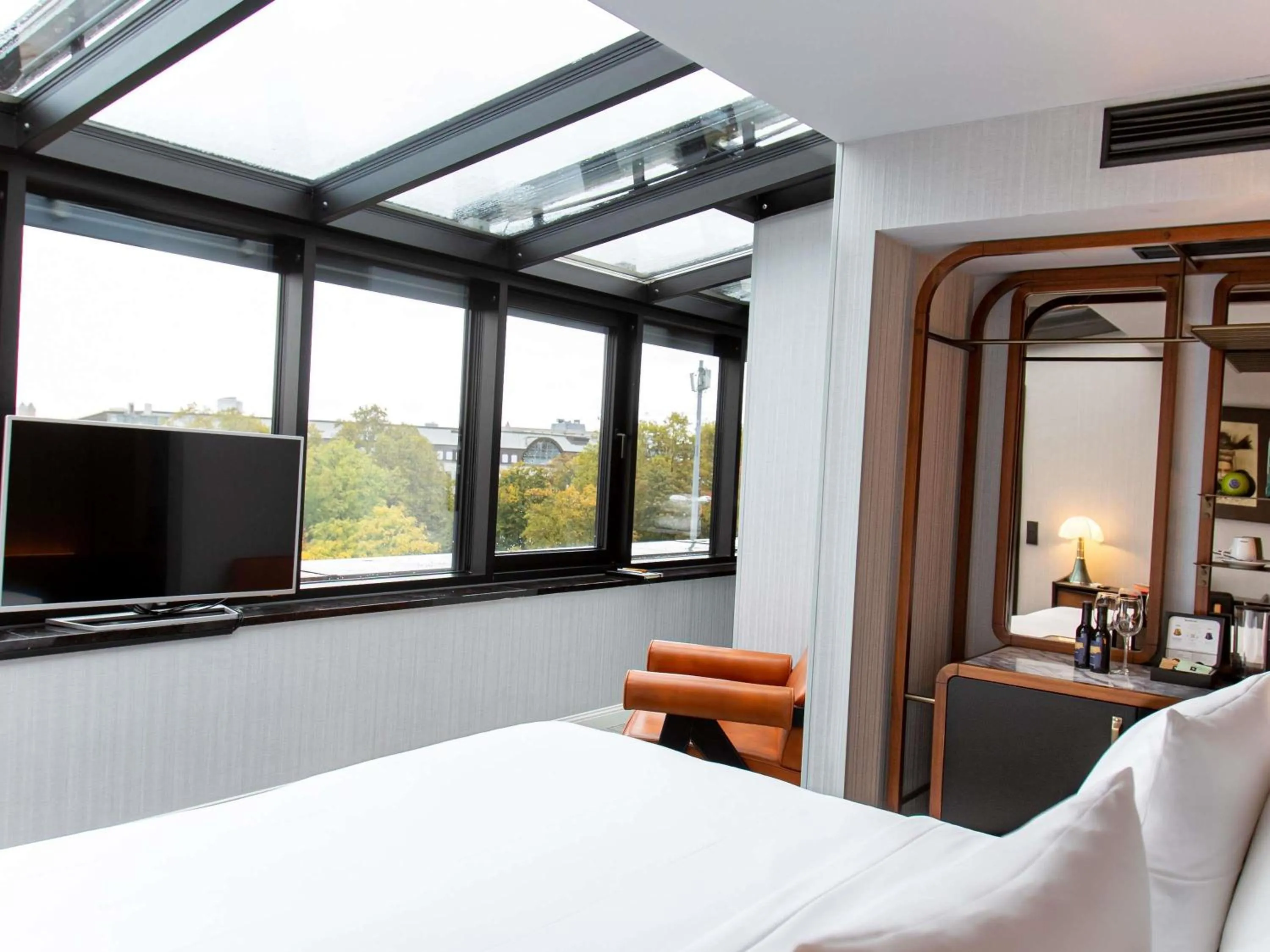 Bedroom, Bed in MUZE Hotel Dusseldorf - Handwritten Collection