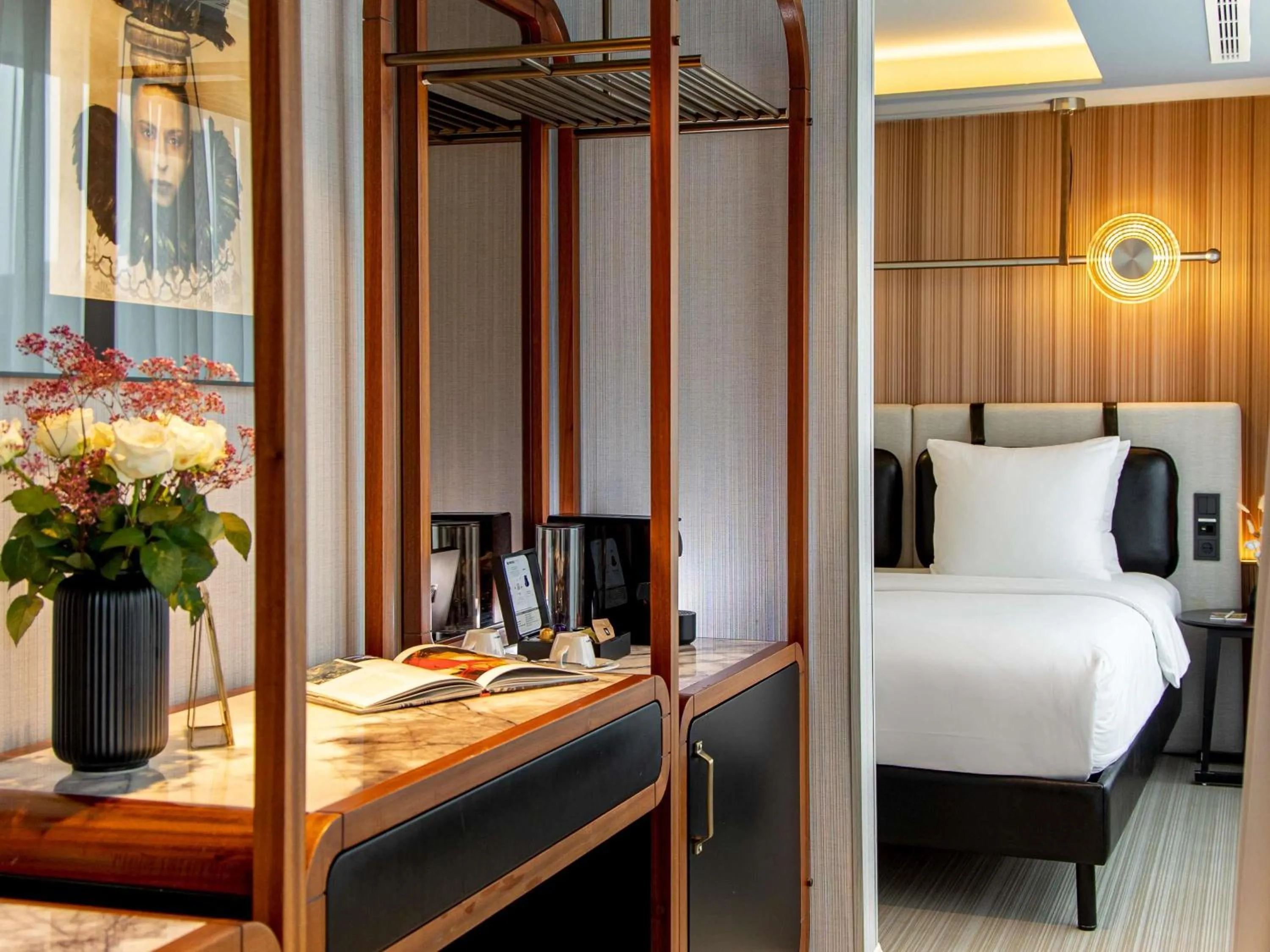 Bedroom, Bed in MUZE Hotel Dusseldorf - Handwritten Collection