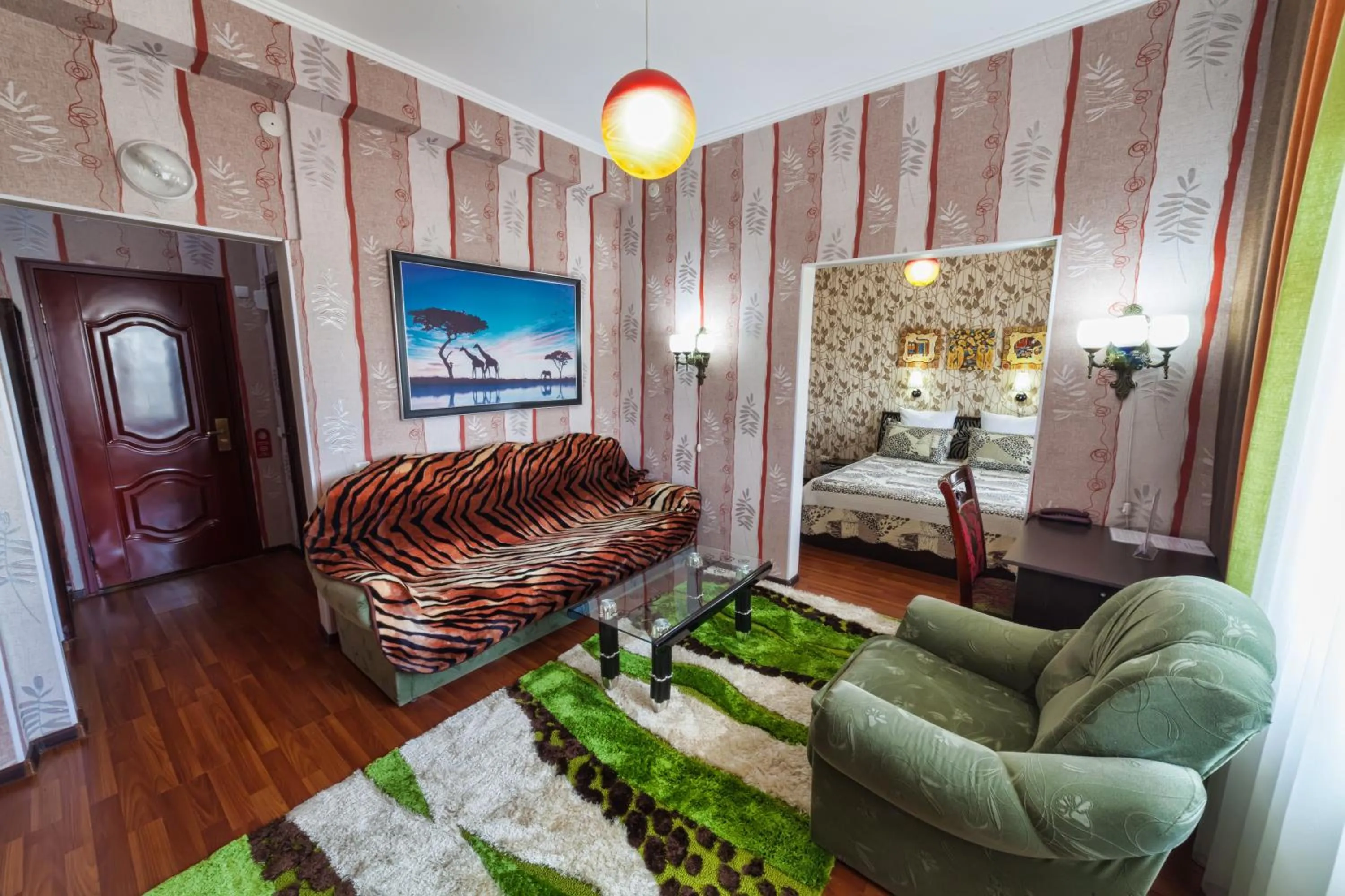 Bed in Hotel Osh-Nuru