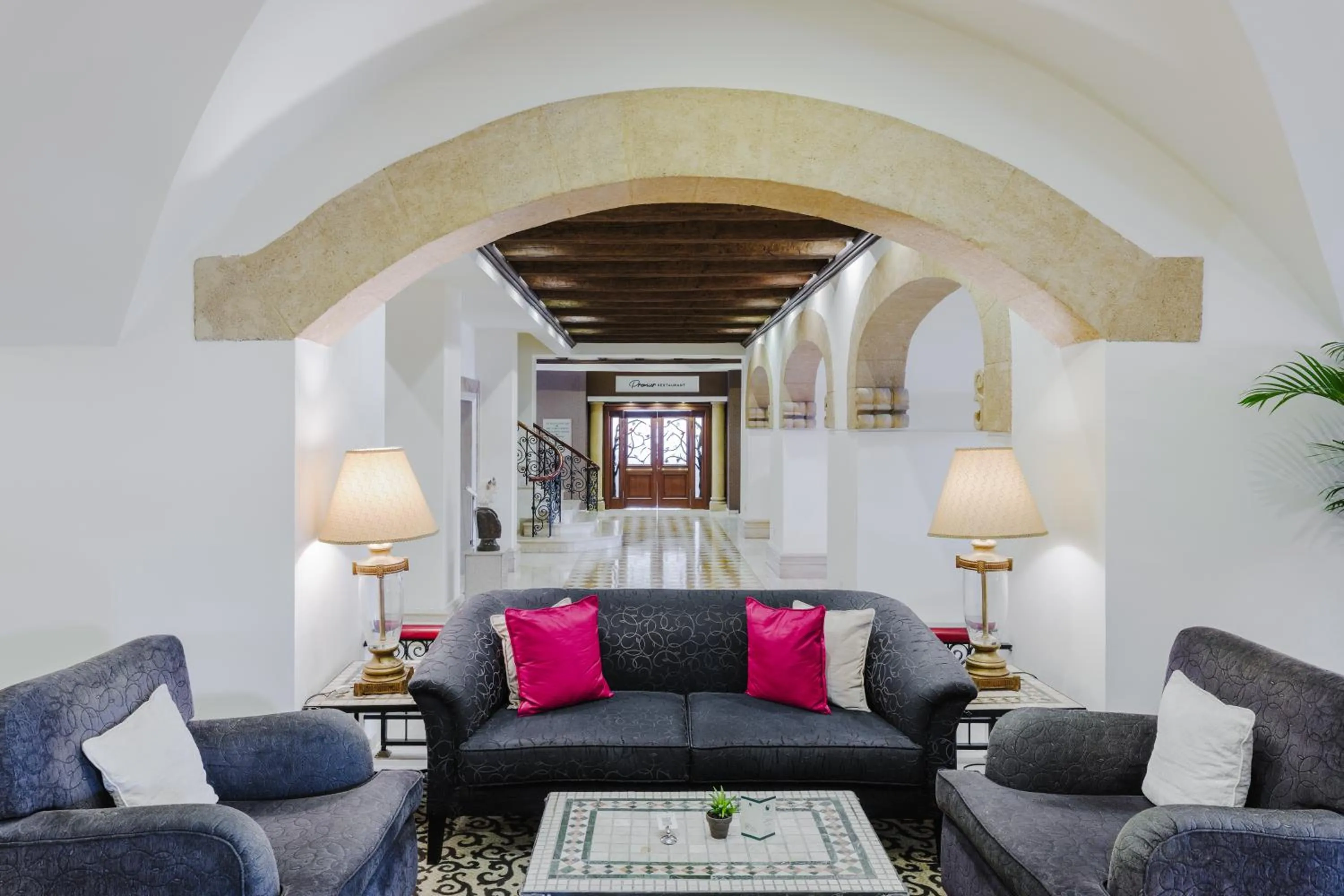 Seating area in The Arkin Colony Hotel