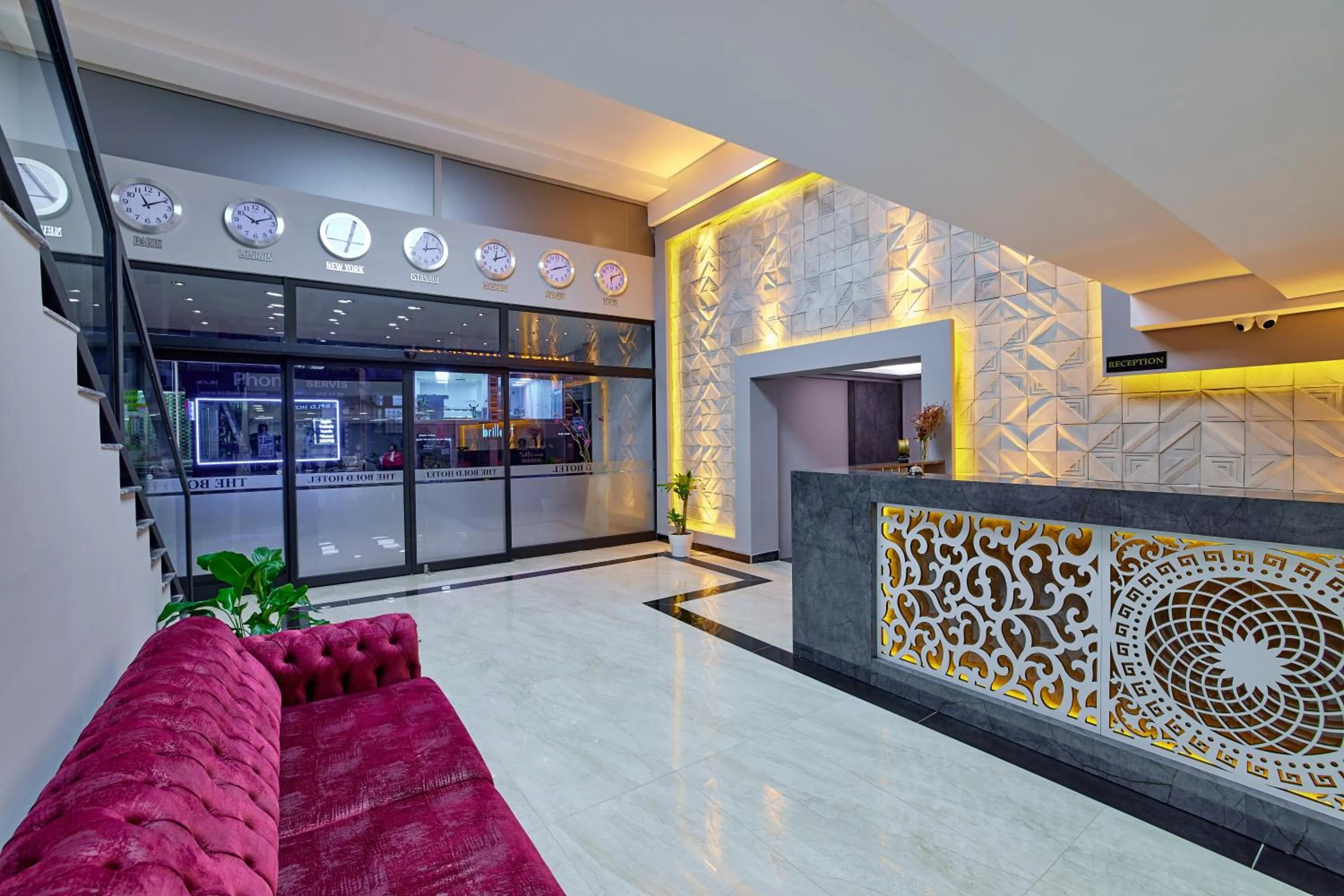 Lobby or reception in The Bold Hotel