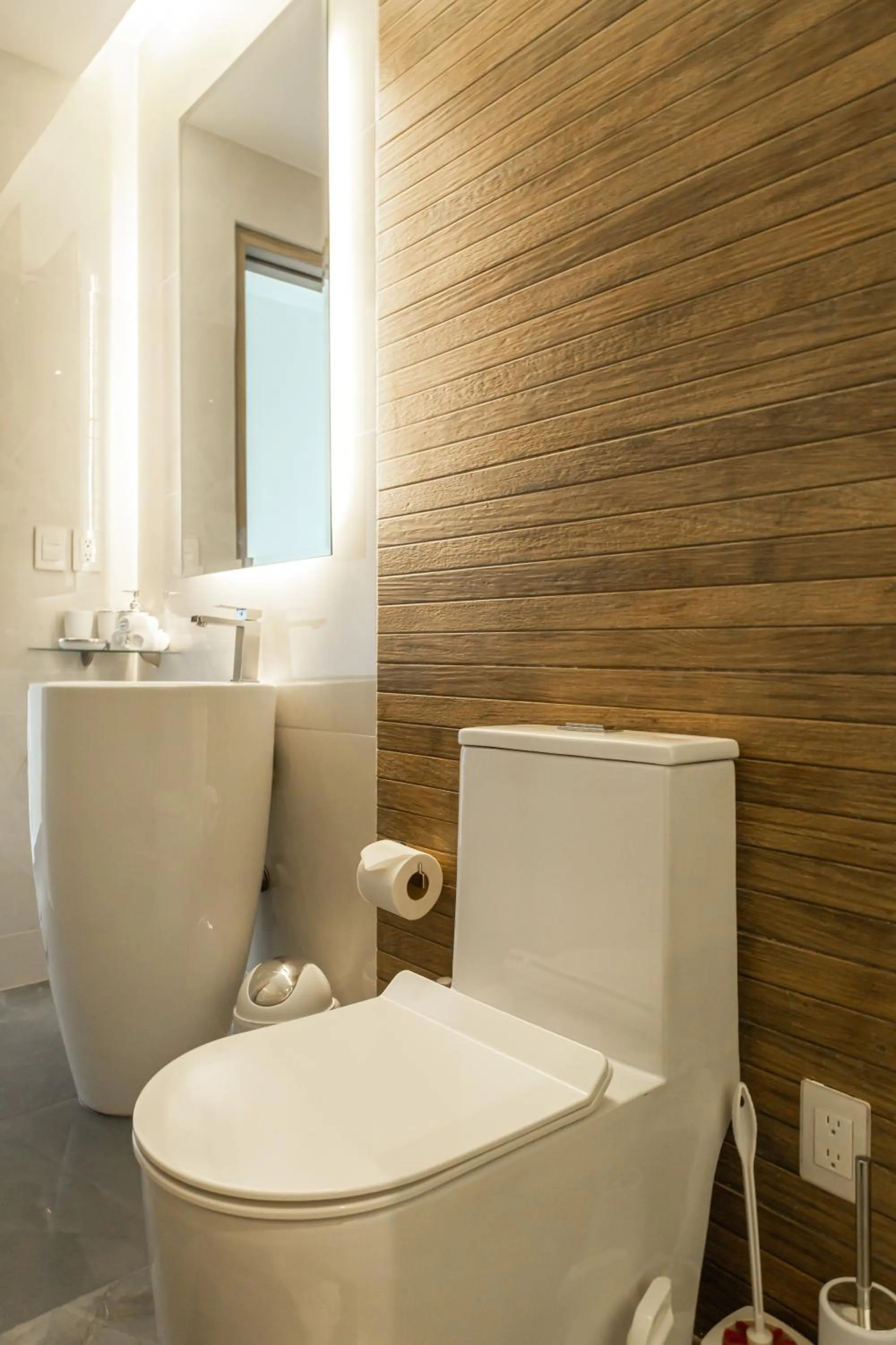 Toilet in Fabulous & Exclusive Apartments With Sea View Pool BBQ Garden