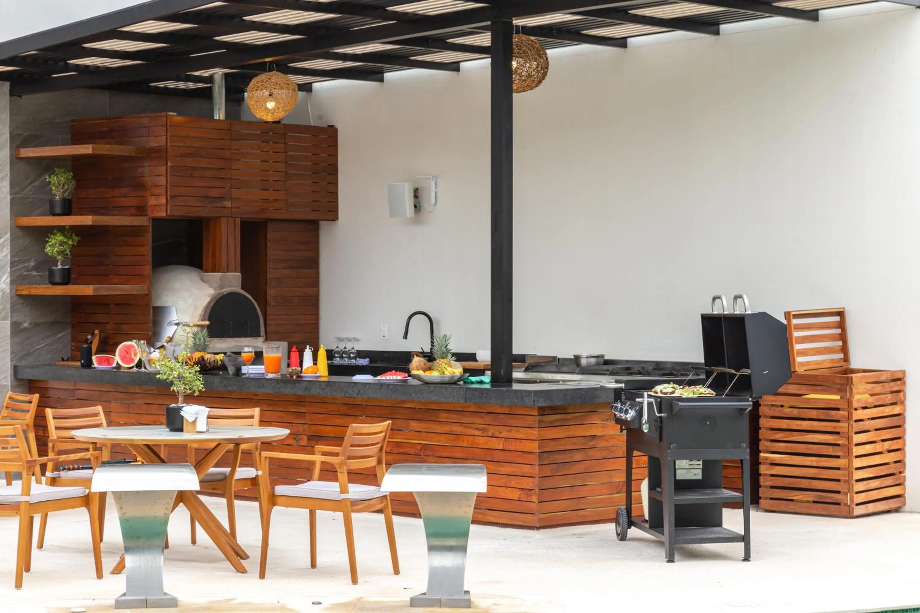 Kitchen or kitchenette in Fabulous & Exclusive Apartments With Sea View Pool BBQ Garden