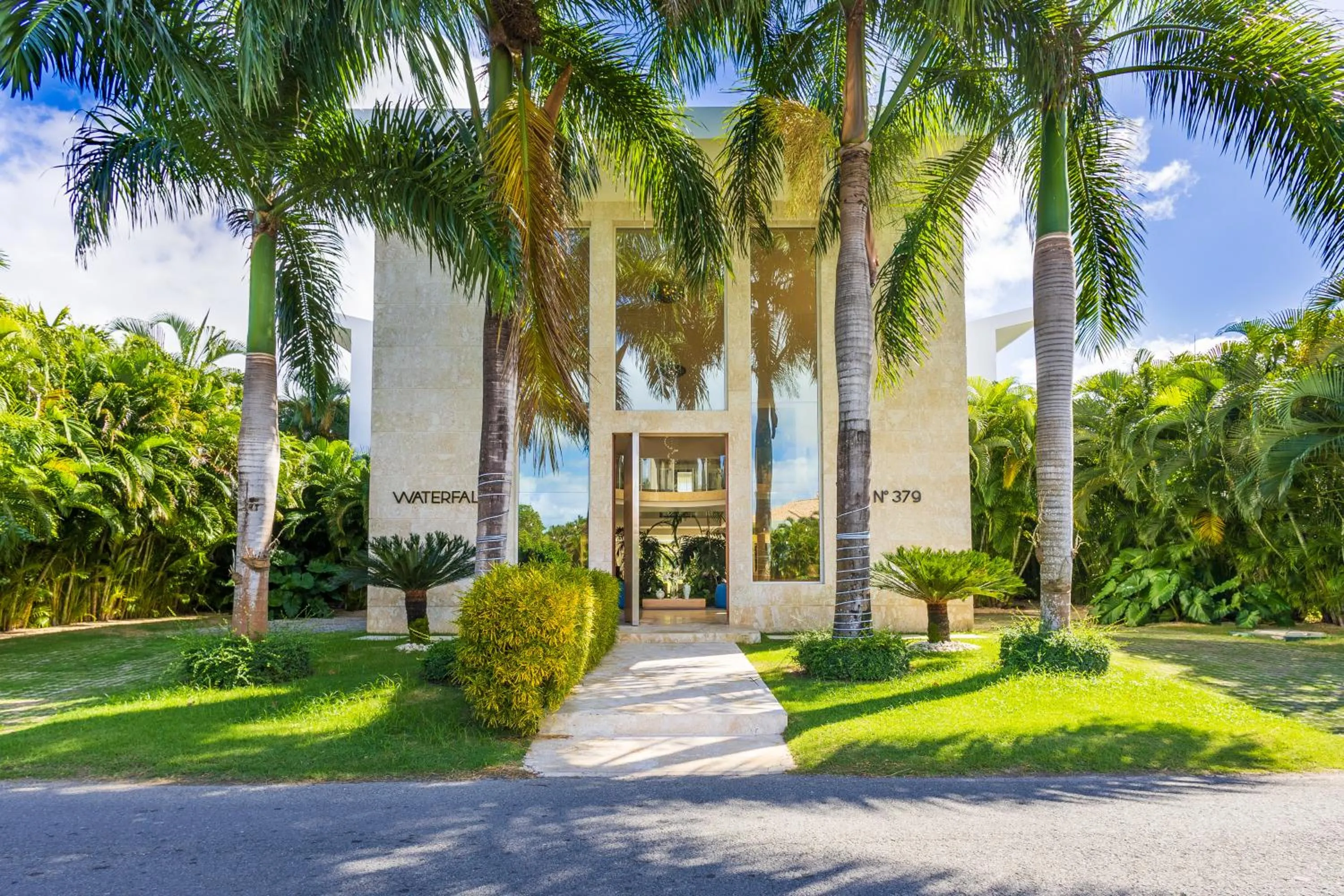 Property building in Luxury Rentals in Punta Cana - Exclusive Waterfall Villa with Private Pool, BBQ, Maid, Golf