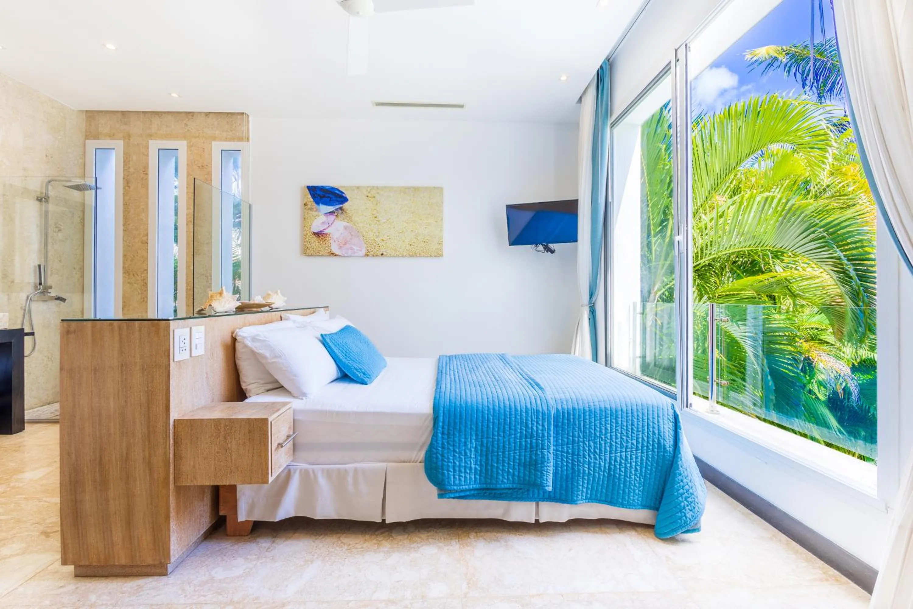 Bed in Luxury Rentals in Punta Cana - Exclusive Waterfall Villa with Private Pool, BBQ, Maid, Golf