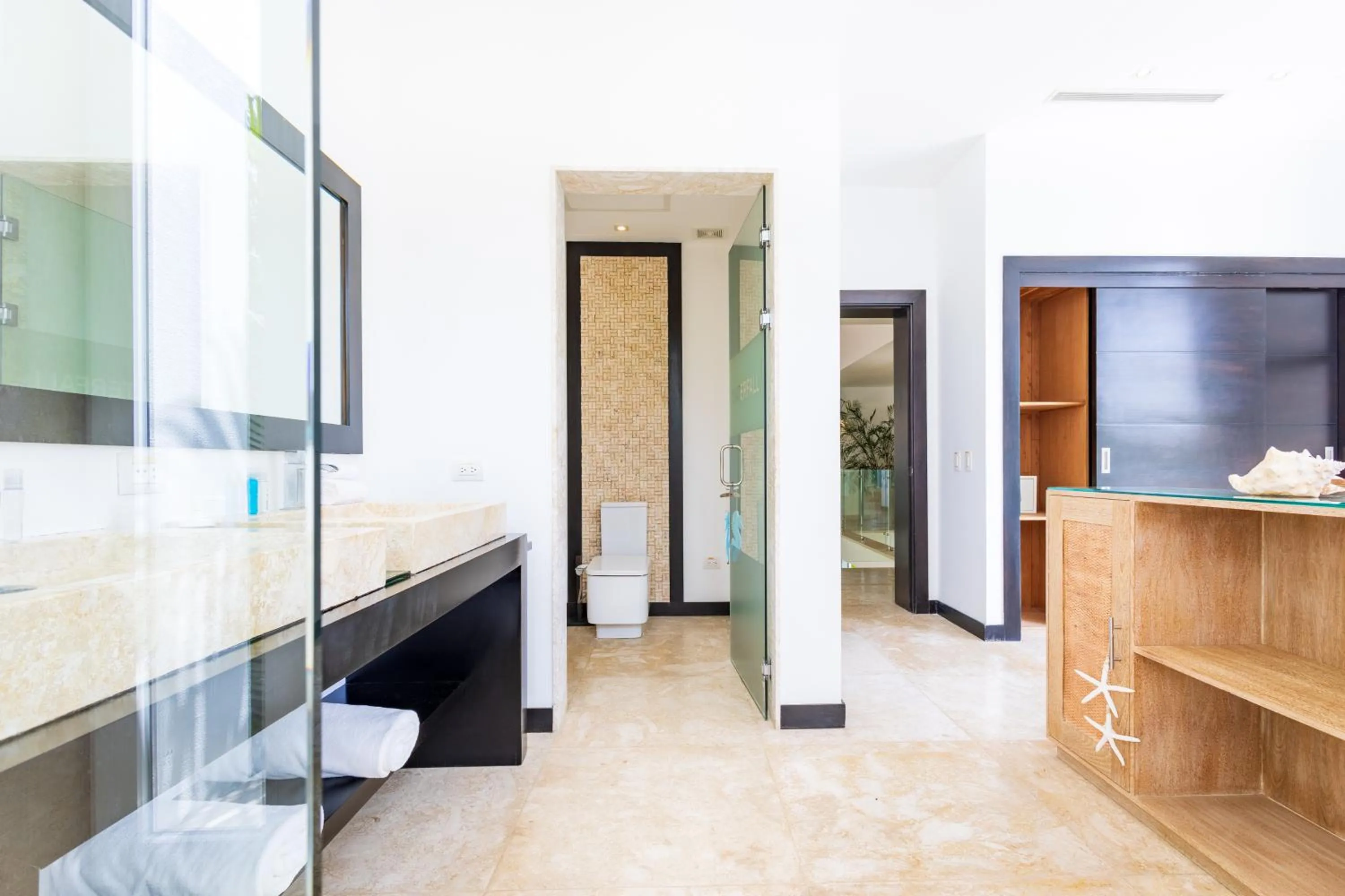 Shower in Luxury Rentals in Punta Cana - Exclusive Waterfall Villa with Private Pool, BBQ, Maid, Golf