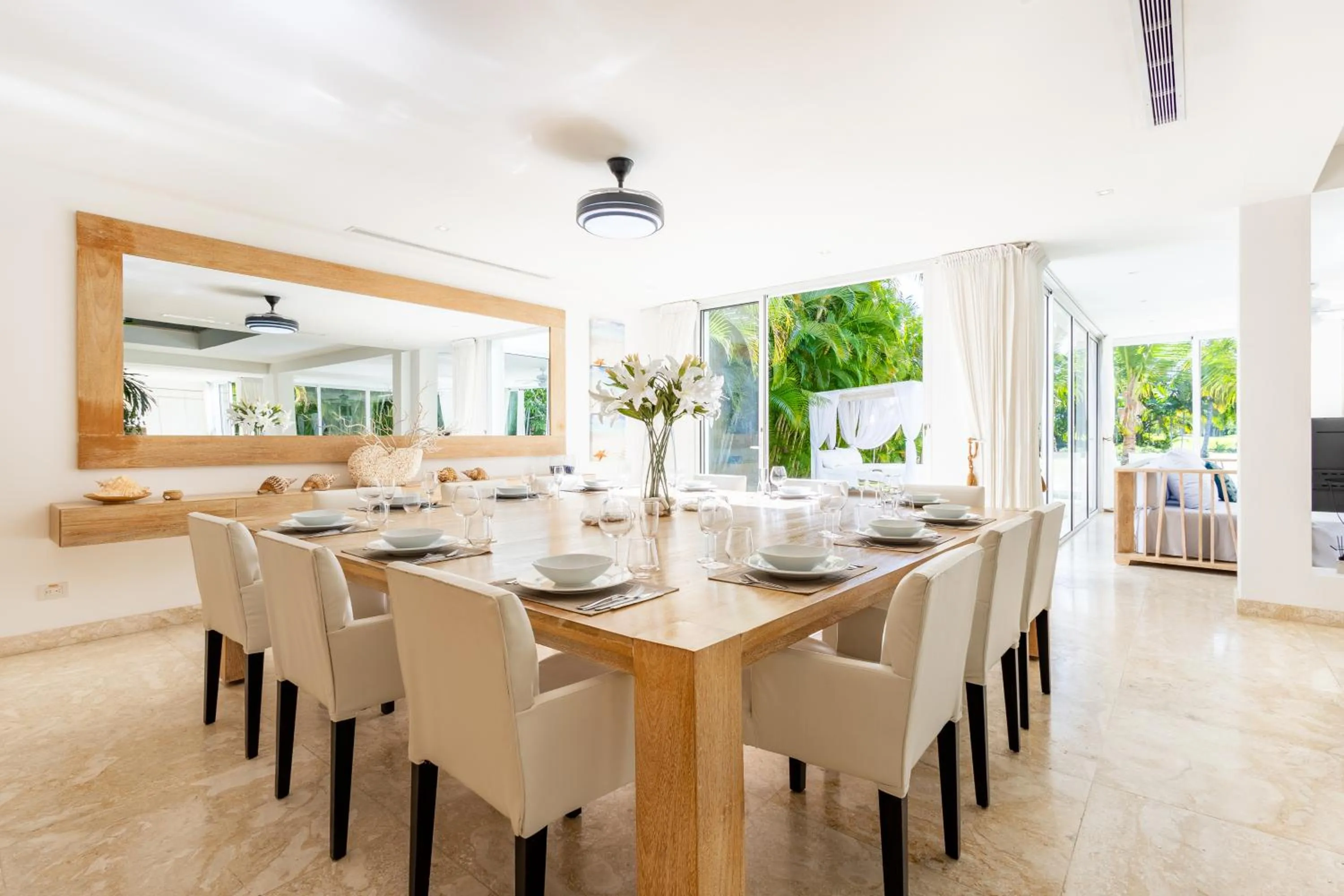 Living room in Luxury Rentals in Punta Cana - Exclusive Waterfall Villa with Private Pool, BBQ, Maid, Golf