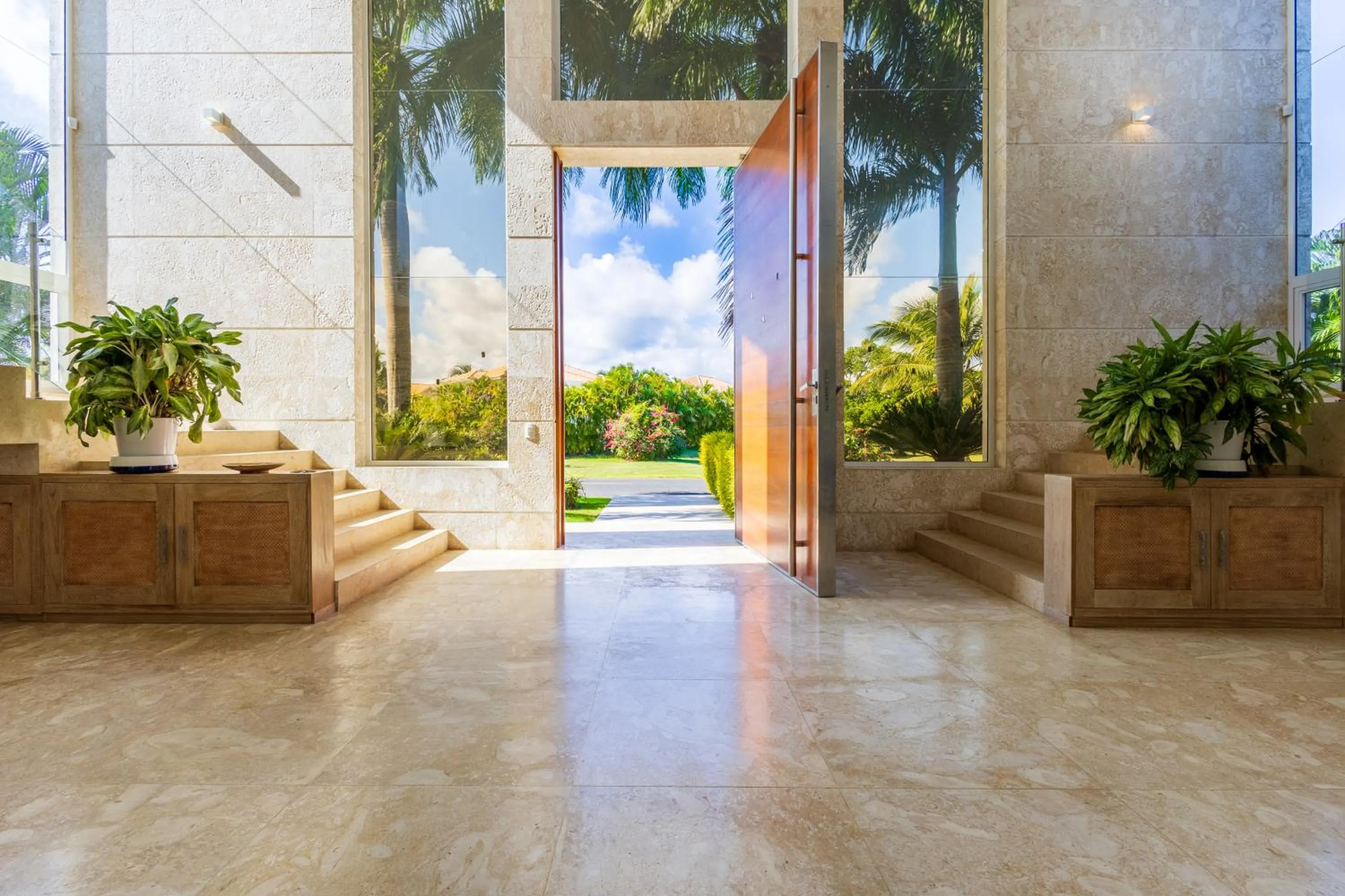 Facade/entrance in Luxury Rentals in Punta Cana - Exclusive Waterfall Villa with Private Pool, BBQ, Maid, Golf
