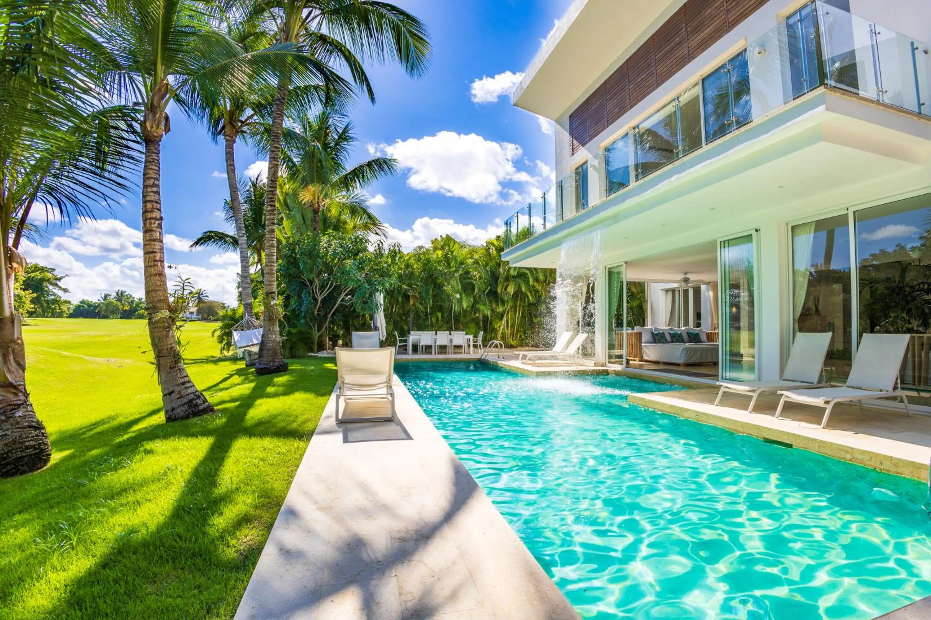 Property building in Luxury Rentals in Punta Cana - Exclusive Waterfall Villa with Private Pool, BBQ, Maid, Golf