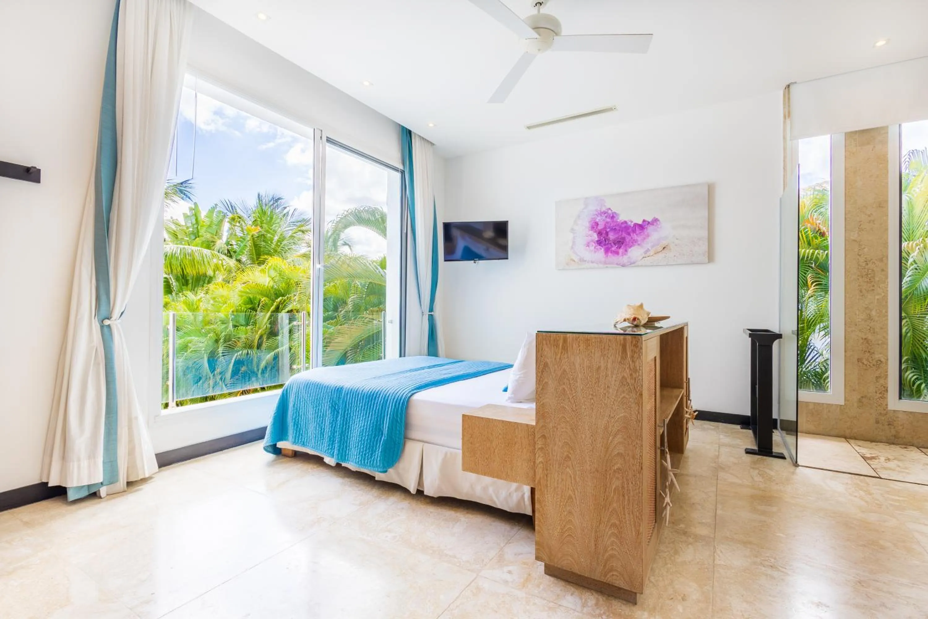 Bed in Luxury Rentals in Punta Cana - Exclusive Waterfall Villa with Private Pool, BBQ, Maid, Golf