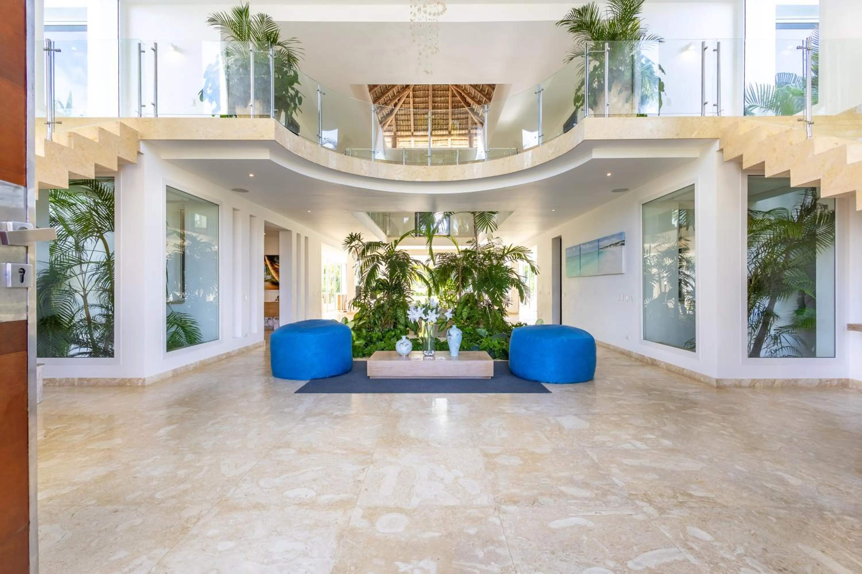 Living room in Luxury Rentals in Punta Cana - Exclusive Waterfall Villa with Private Pool, BBQ, Maid, Golf