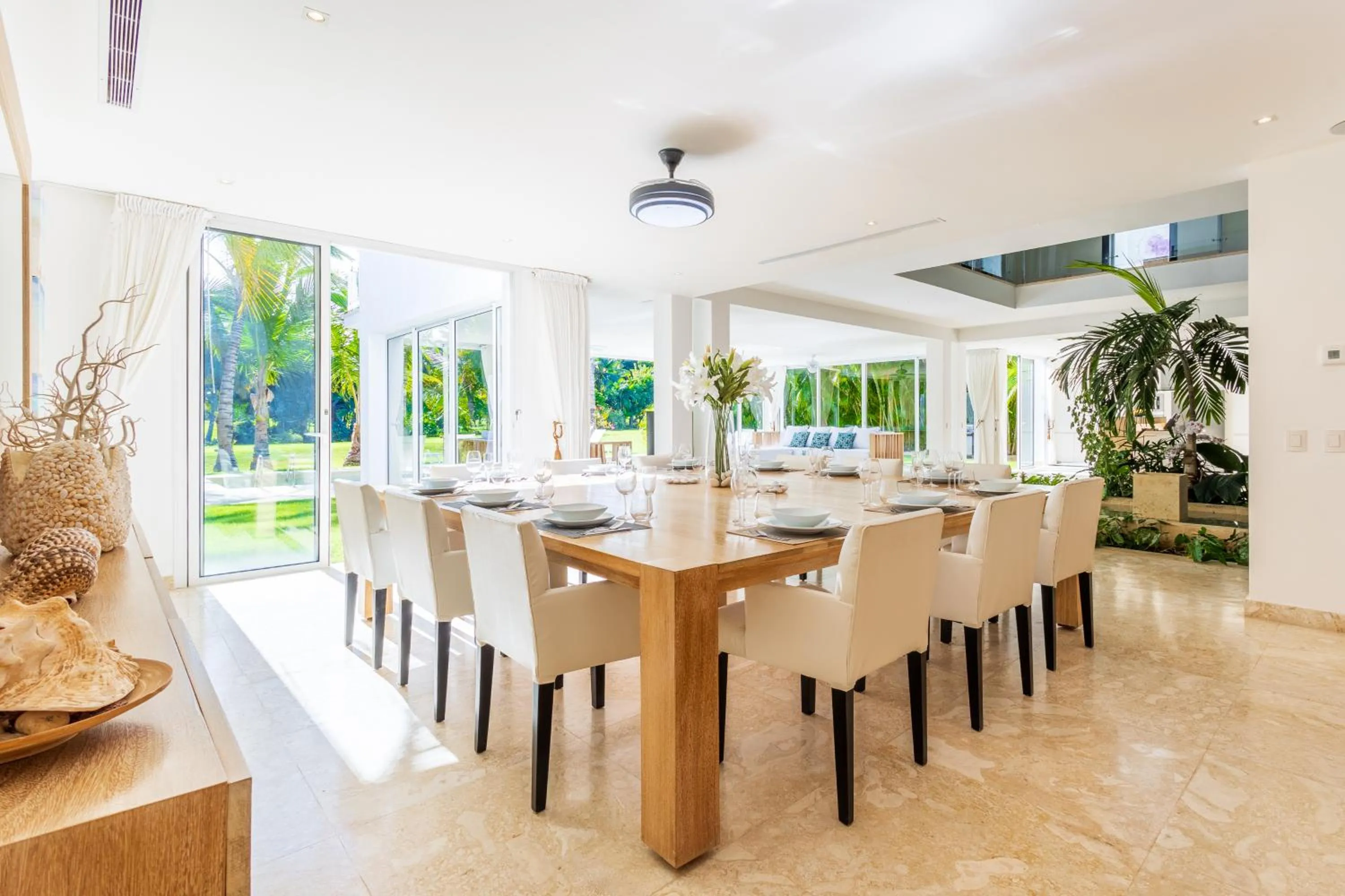 Seating area in Luxury Rentals in Punta Cana - Exclusive Waterfall Villa with Private Pool, BBQ, Maid, Golf