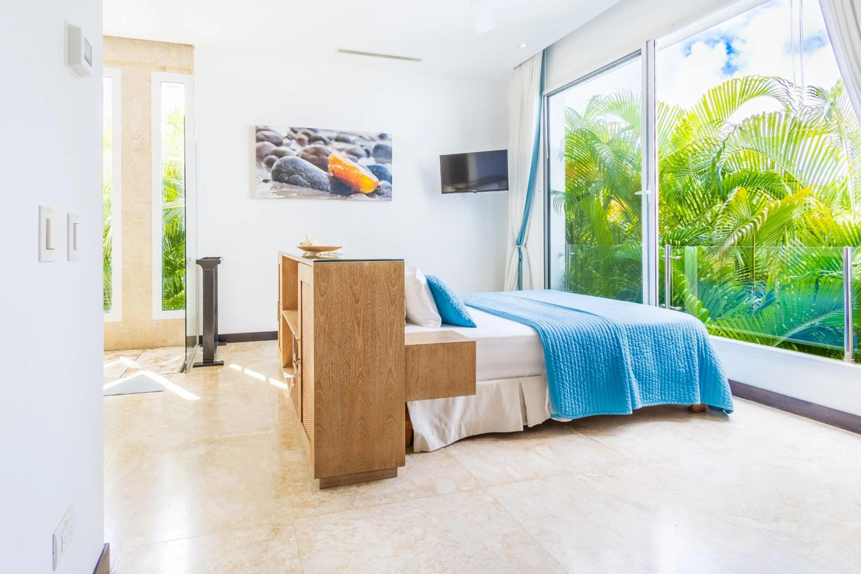 Bed in Luxury Rentals in Punta Cana - Exclusive Waterfall Villa with Private Pool, BBQ, Maid, Golf