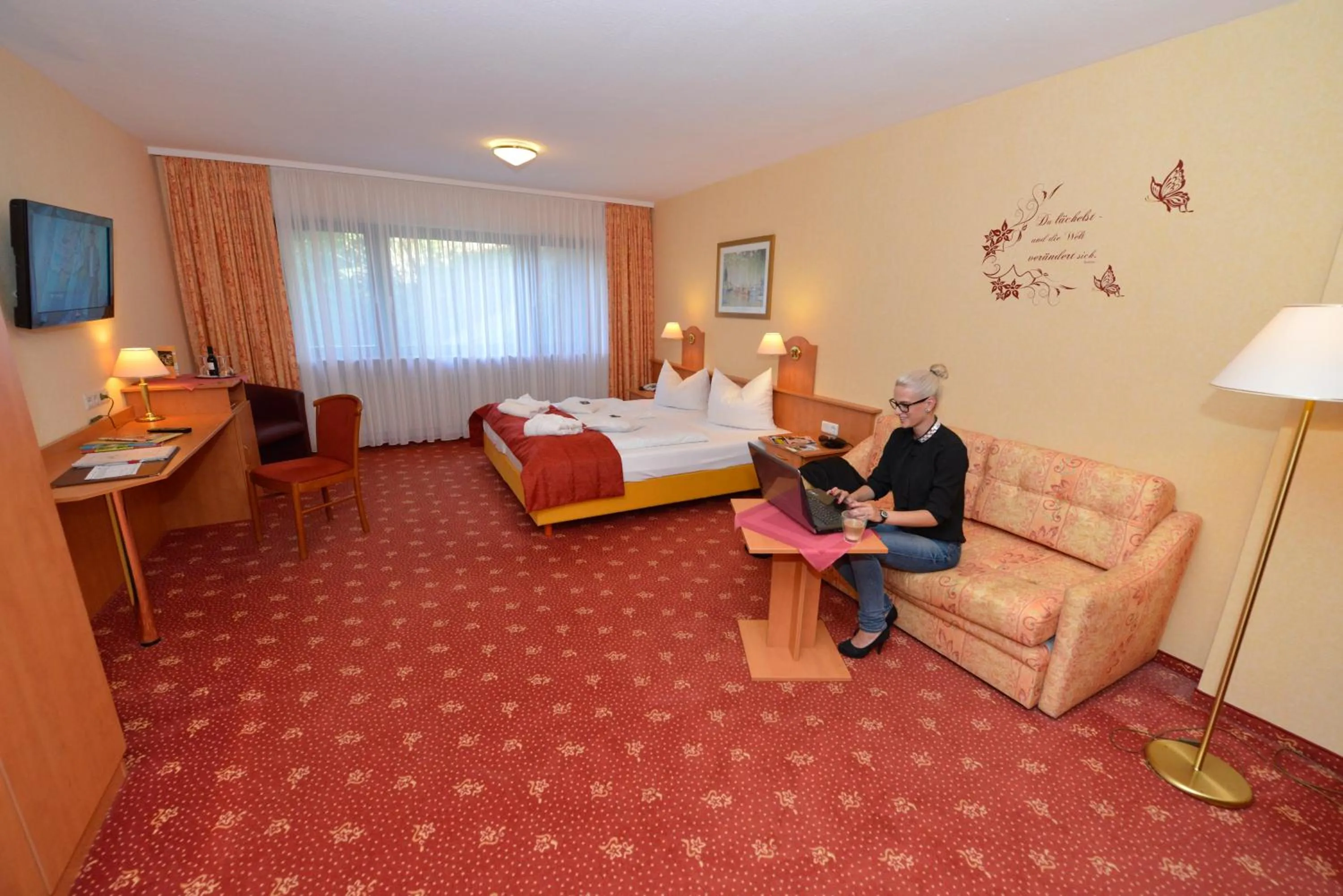 Photo of the whole room, Bed in Hotel Die Kleine Blume