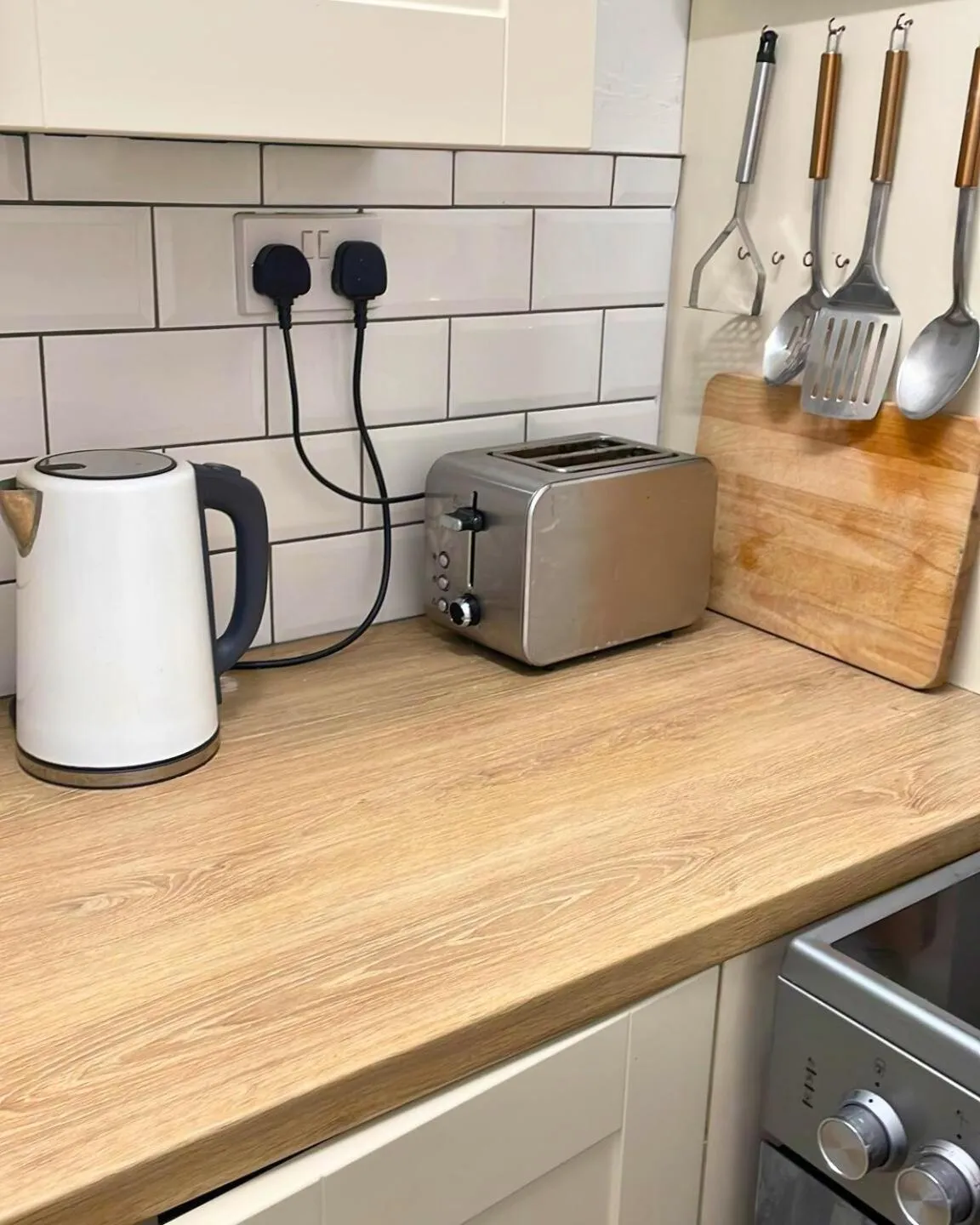 Communal kitchen in The Old Vicarage