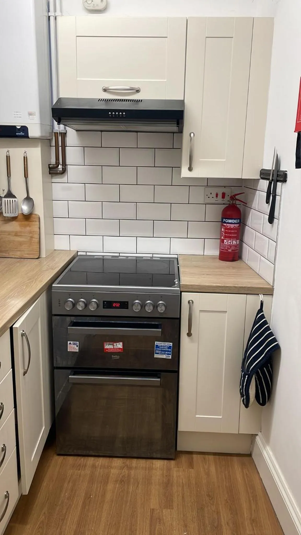 Communal kitchen in The Old Vicarage