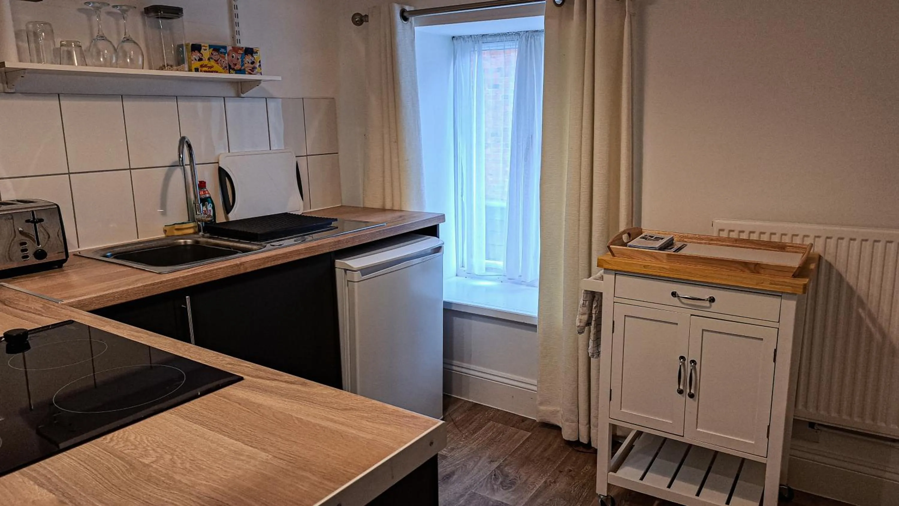 Communal kitchen in The Old Vicarage