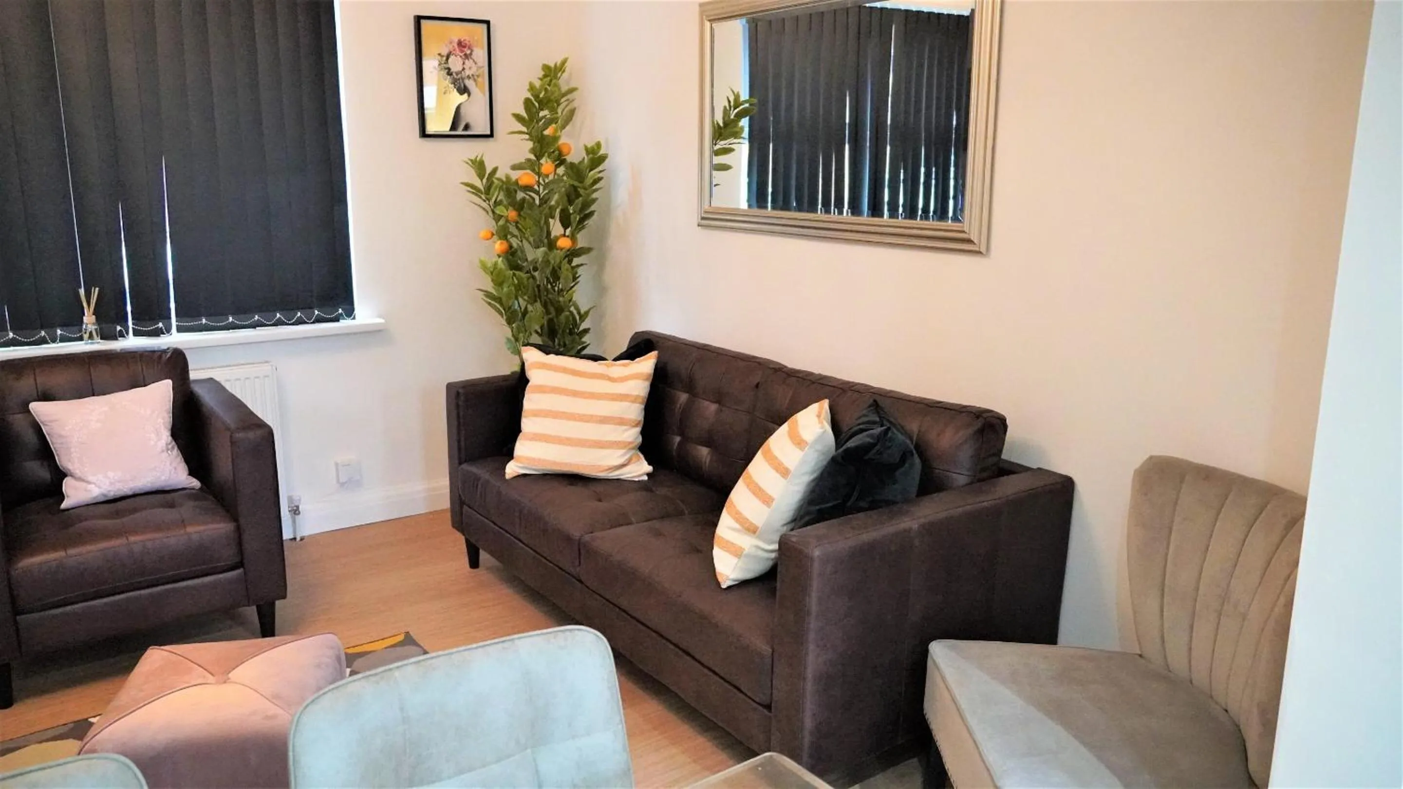 Living room in Cowper Townhouse