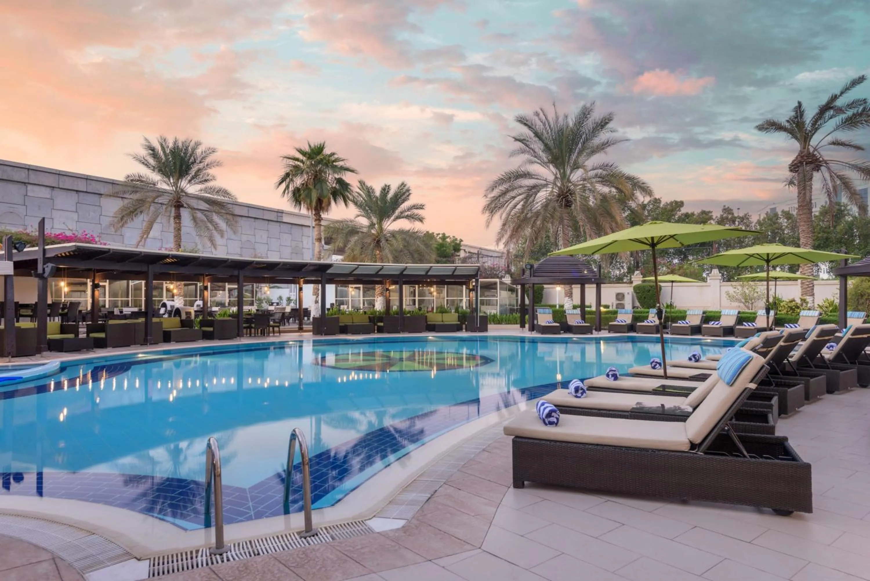 Pool view in Radisson Blu Hotel, Muscat