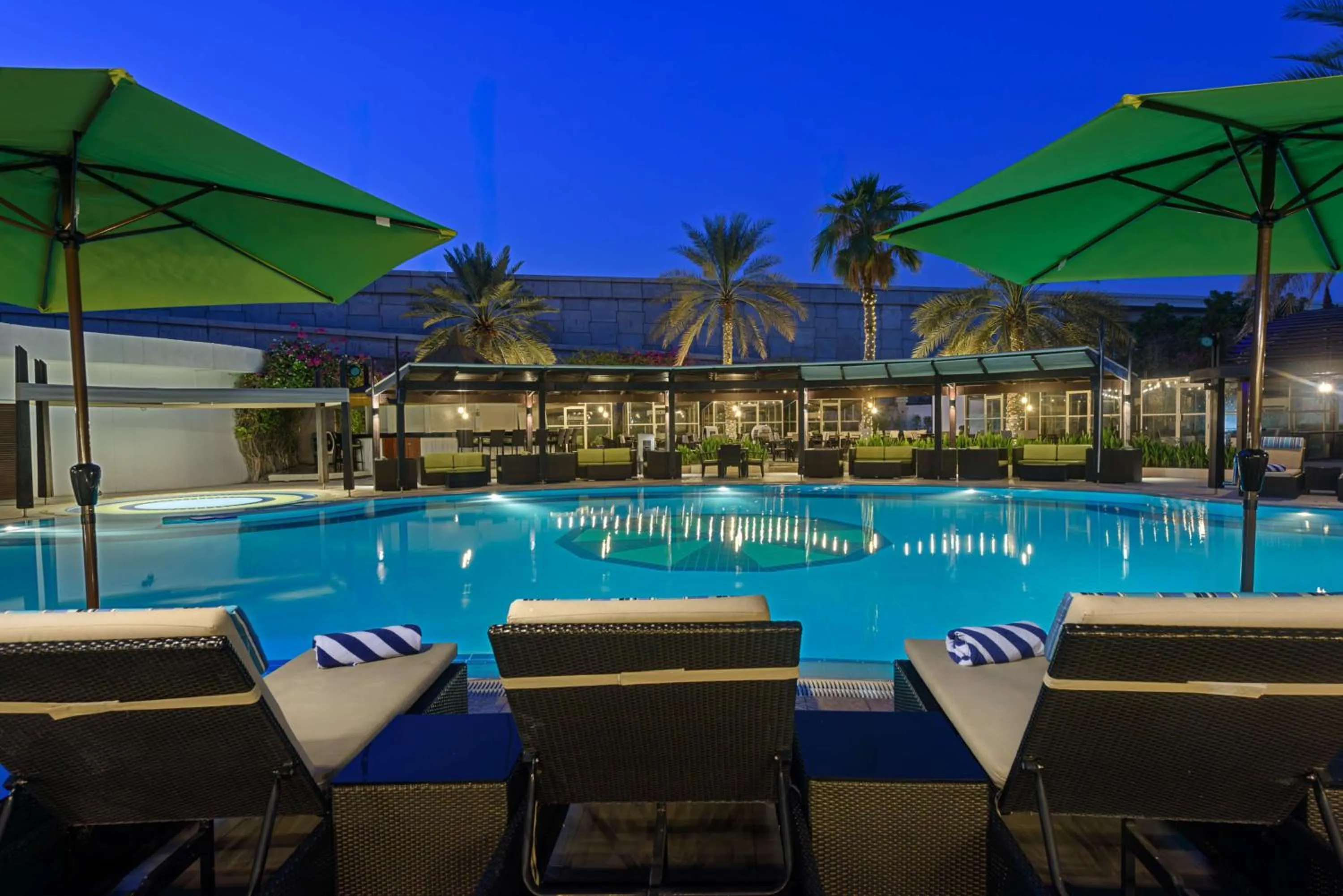 Pool view in Radisson Blu Hotel, Muscat