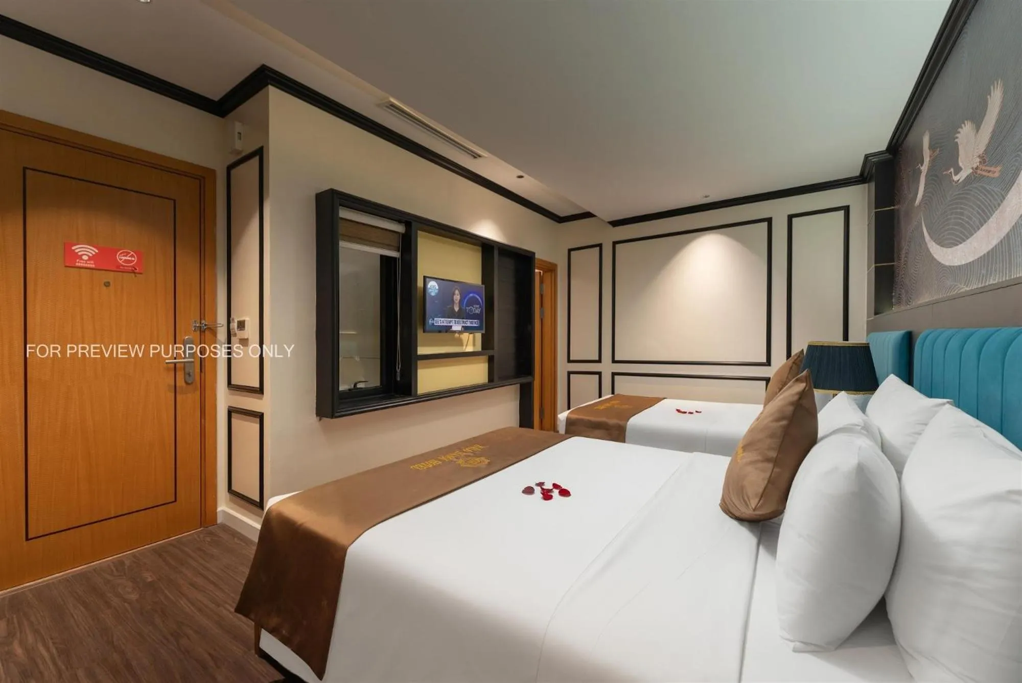 Photo of the whole room, Bed in HALO HANOI HOTEL