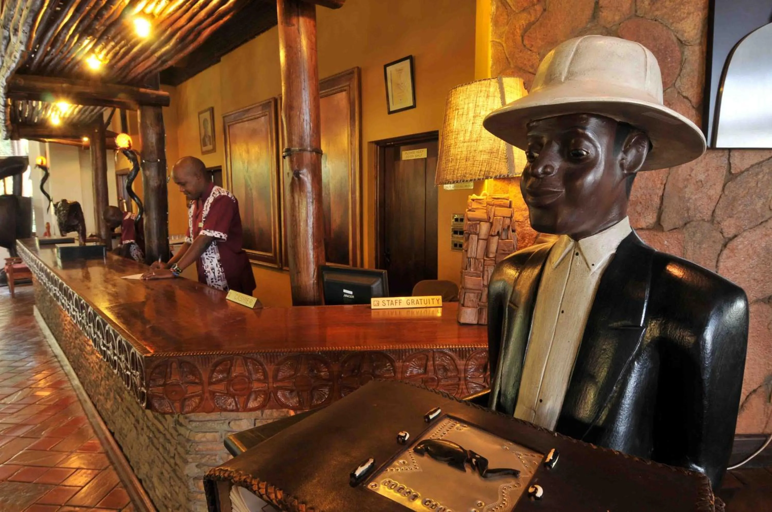 Lobby or reception in Ol Tukai Lodge Amboseli