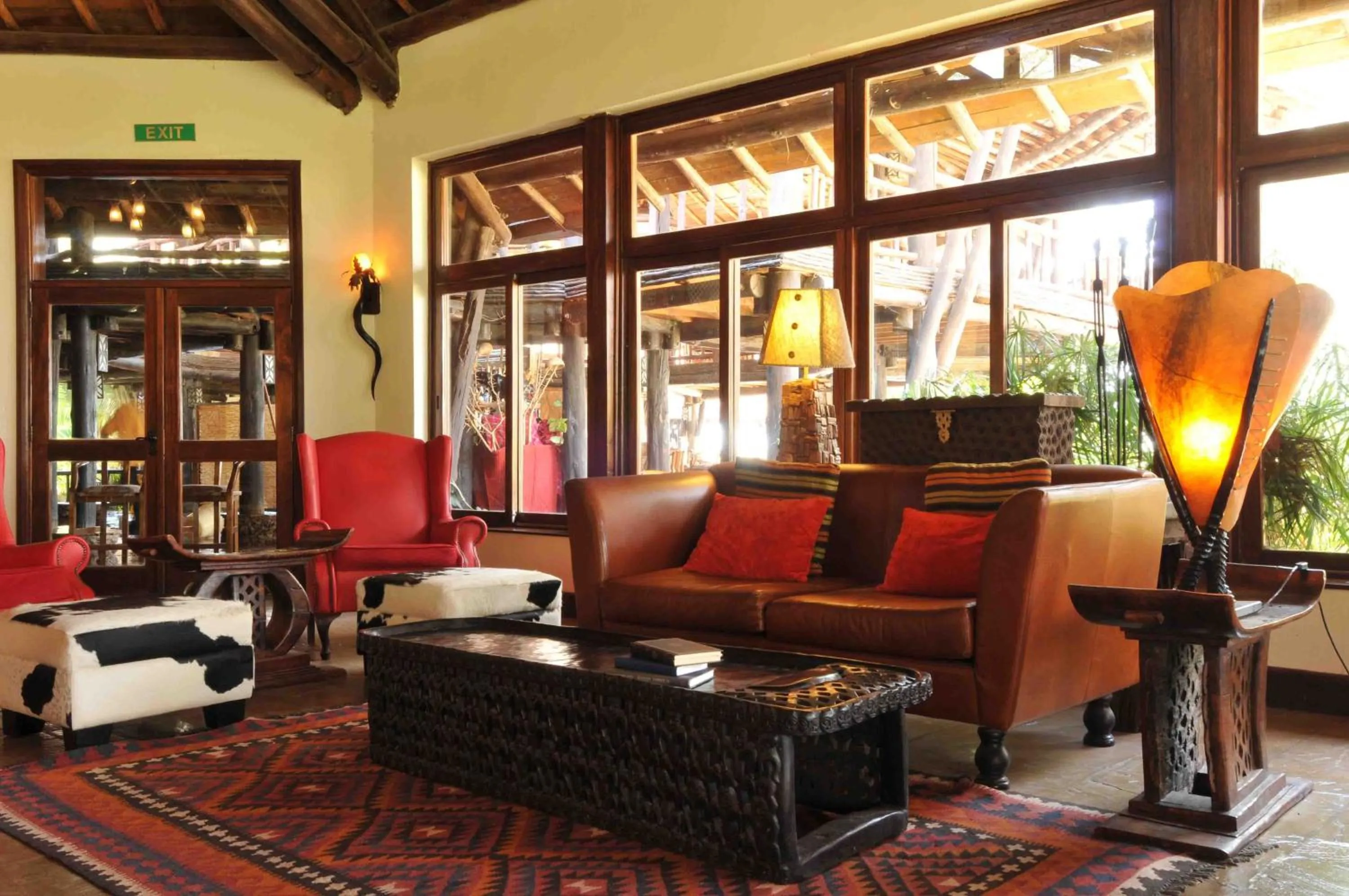 Lobby or reception in Ol Tukai Lodge Amboseli