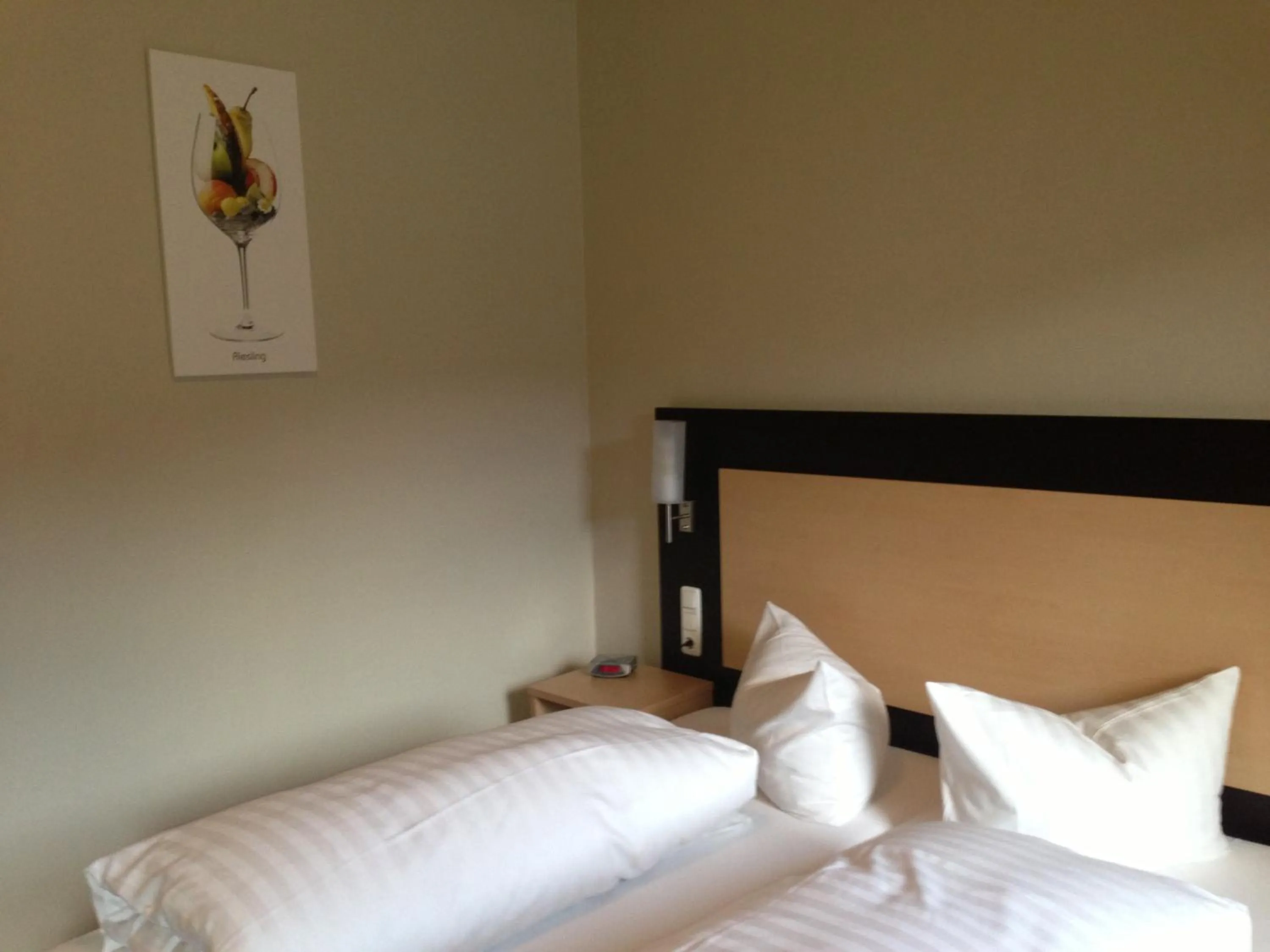 Bed in Rheinhotel Lamm