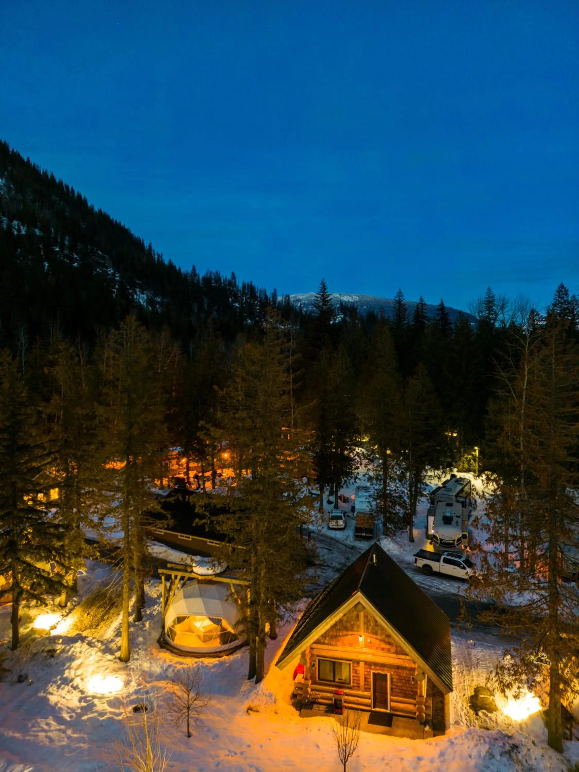 Night in Boulder Mountain Resort