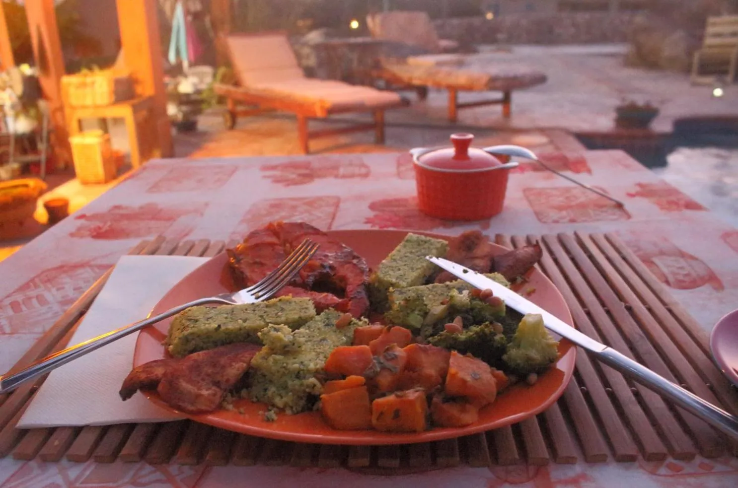 Dinner in Fuego Mio Bed & Breakfast