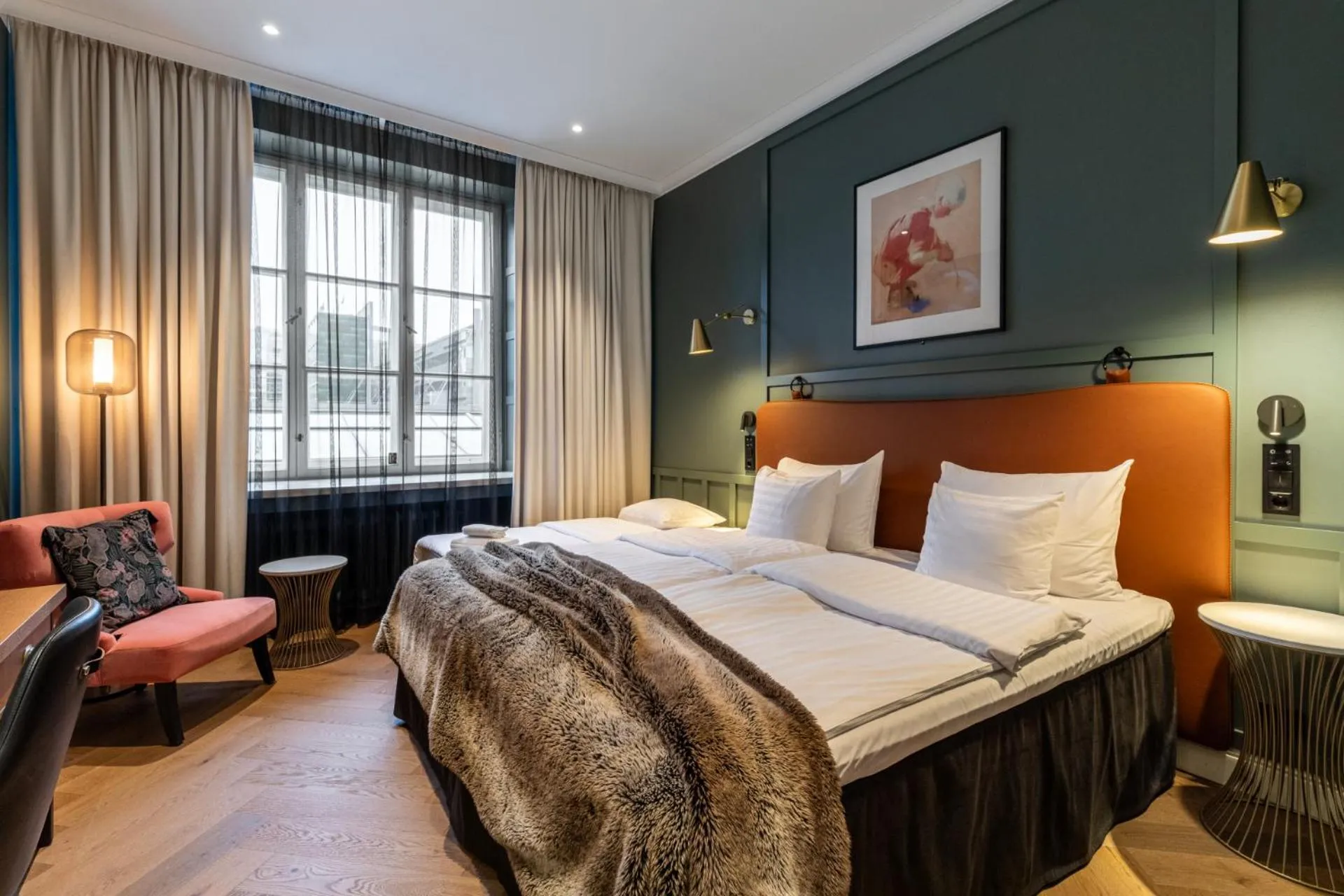 Bed in Scandic Grand Central Helsinki