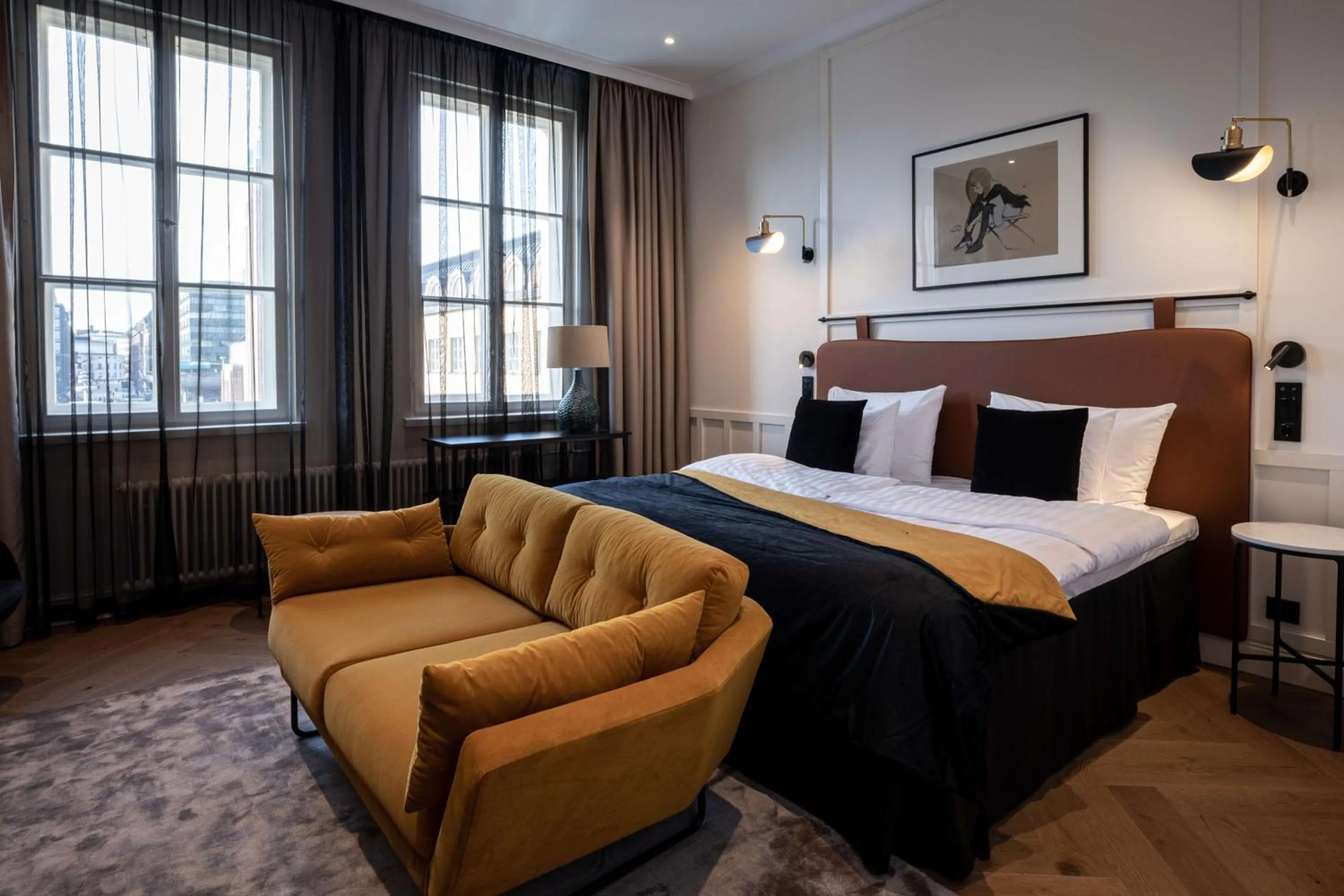 Bedroom, Bed in Scandic Grand Central Helsinki