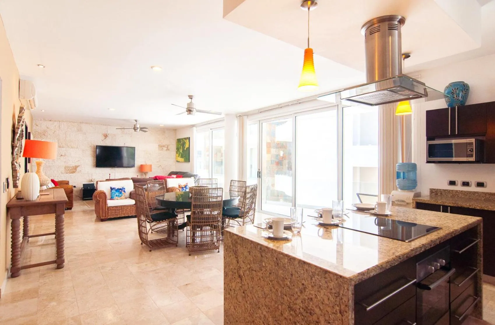 Dining area in Exceptional Location Near Beach, Pool-View Balcony