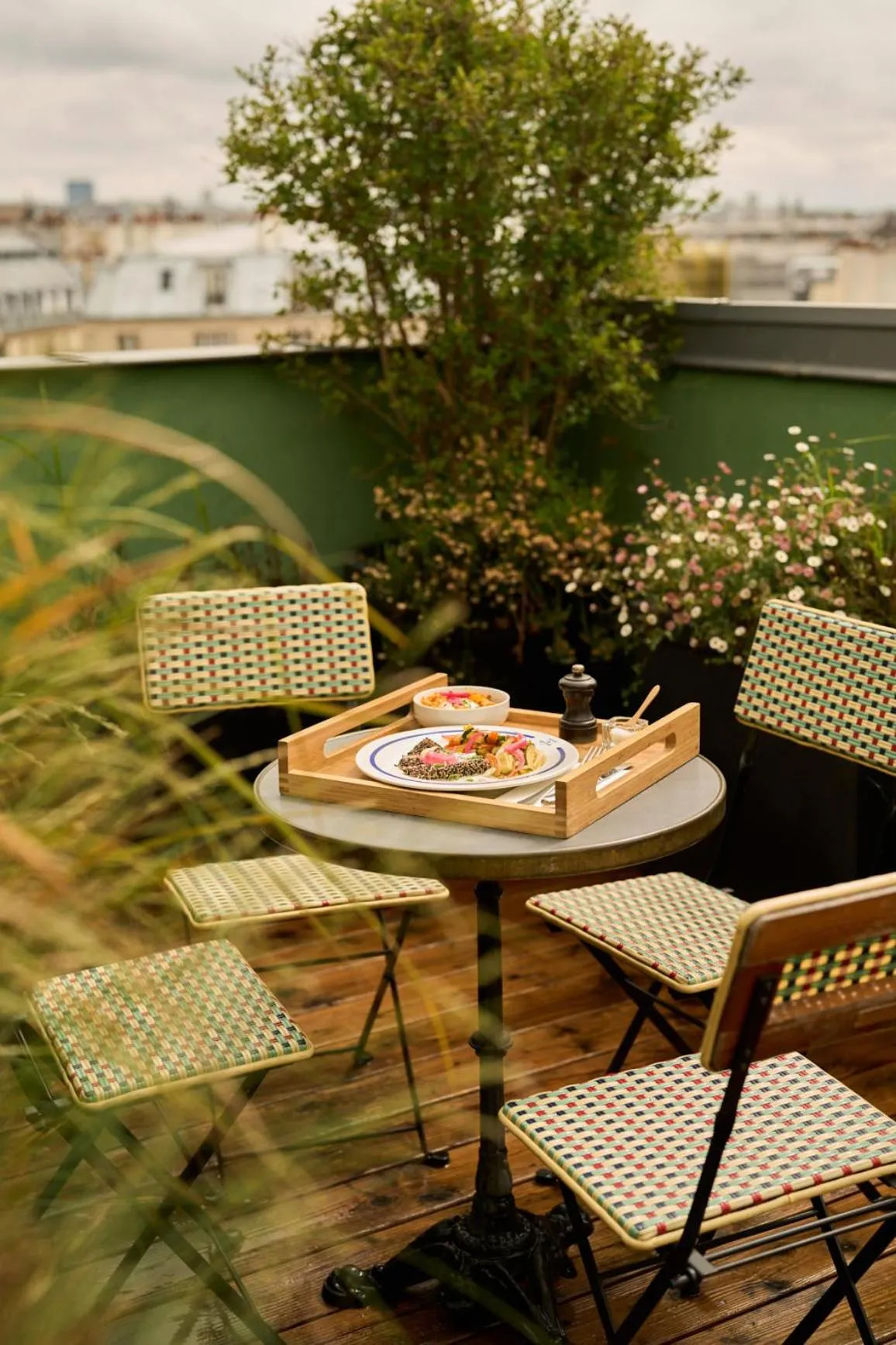 Balcony/Terrace in Hôtel du Sentier