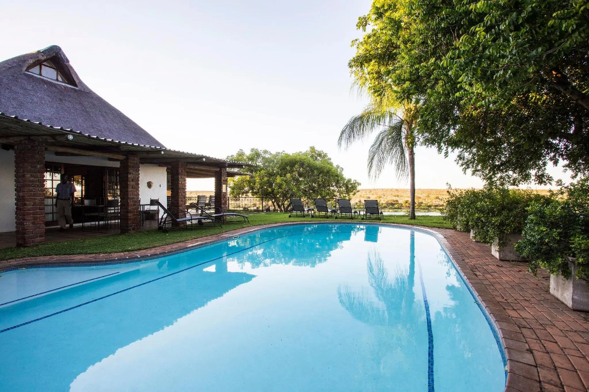 Pool view in Buhala Lodge