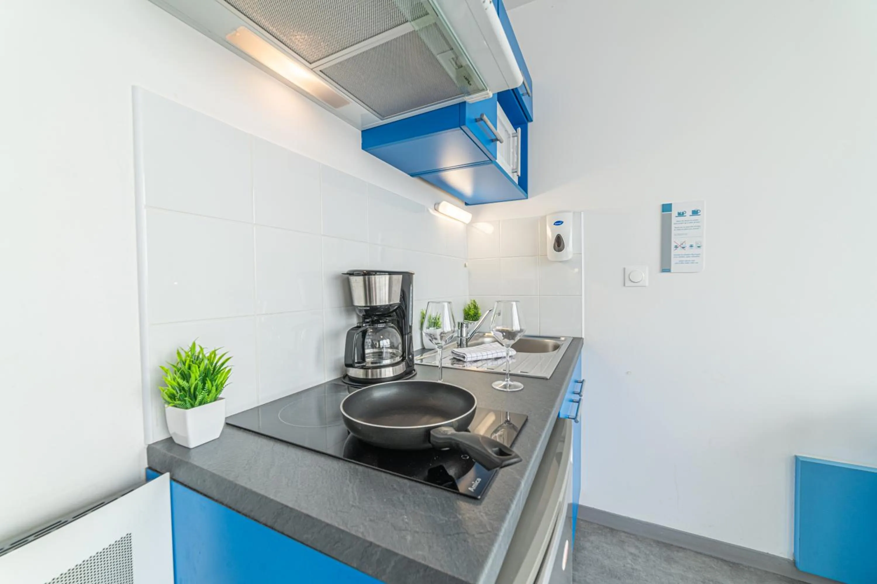 Kitchen or kitchenette in Montempô Appart'Hôtel Marseille Centre Dôme