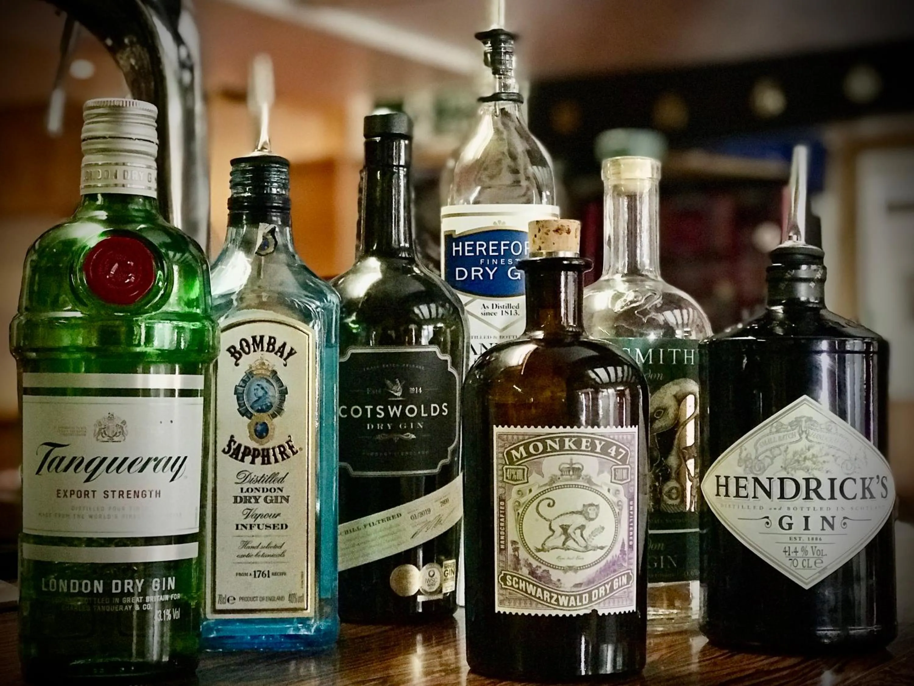 Alcoholic drinks in The White Horse Inn, Clun