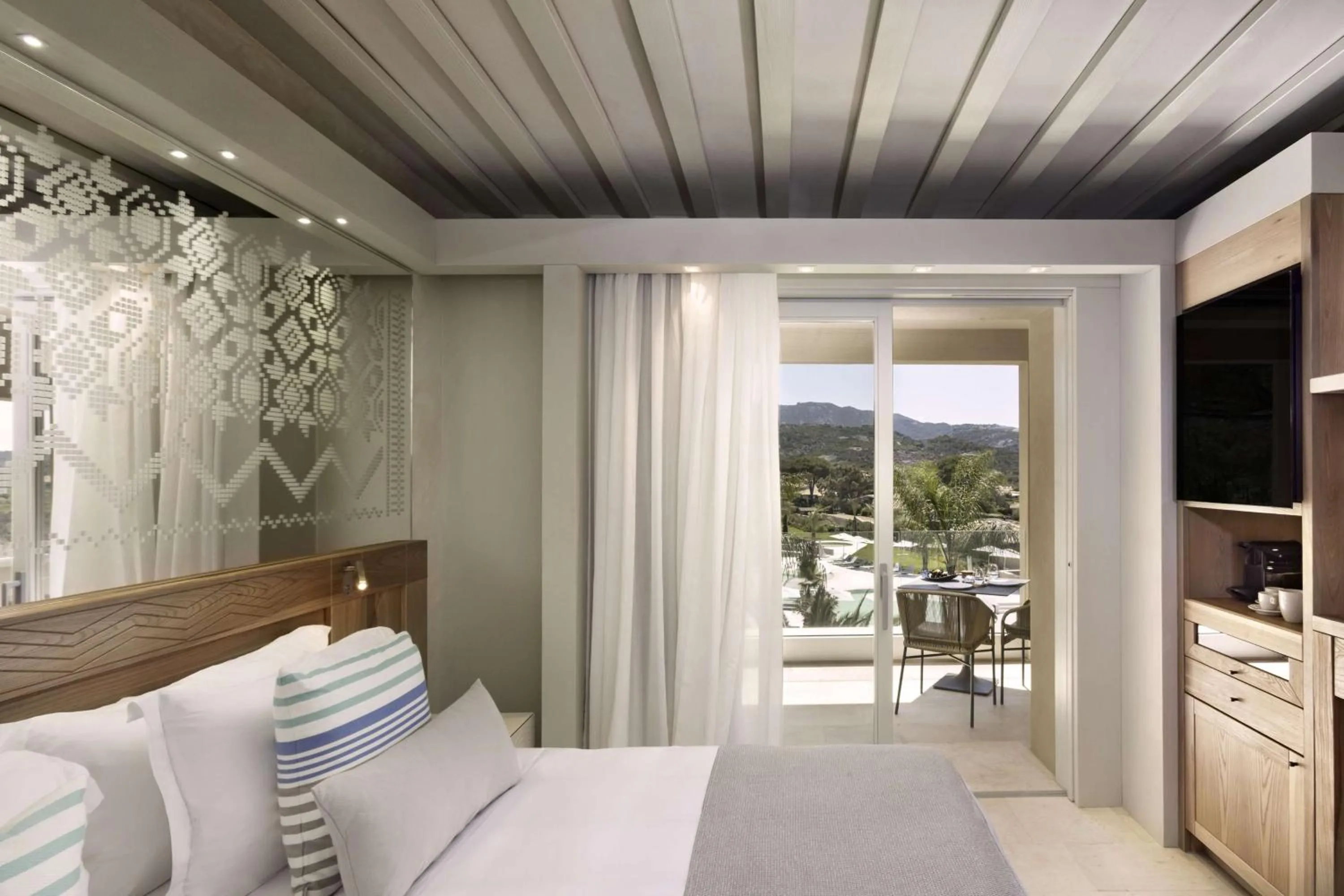 Bedroom, Bed in 7Pines Resort Sardinia - A Destination By Hyatt