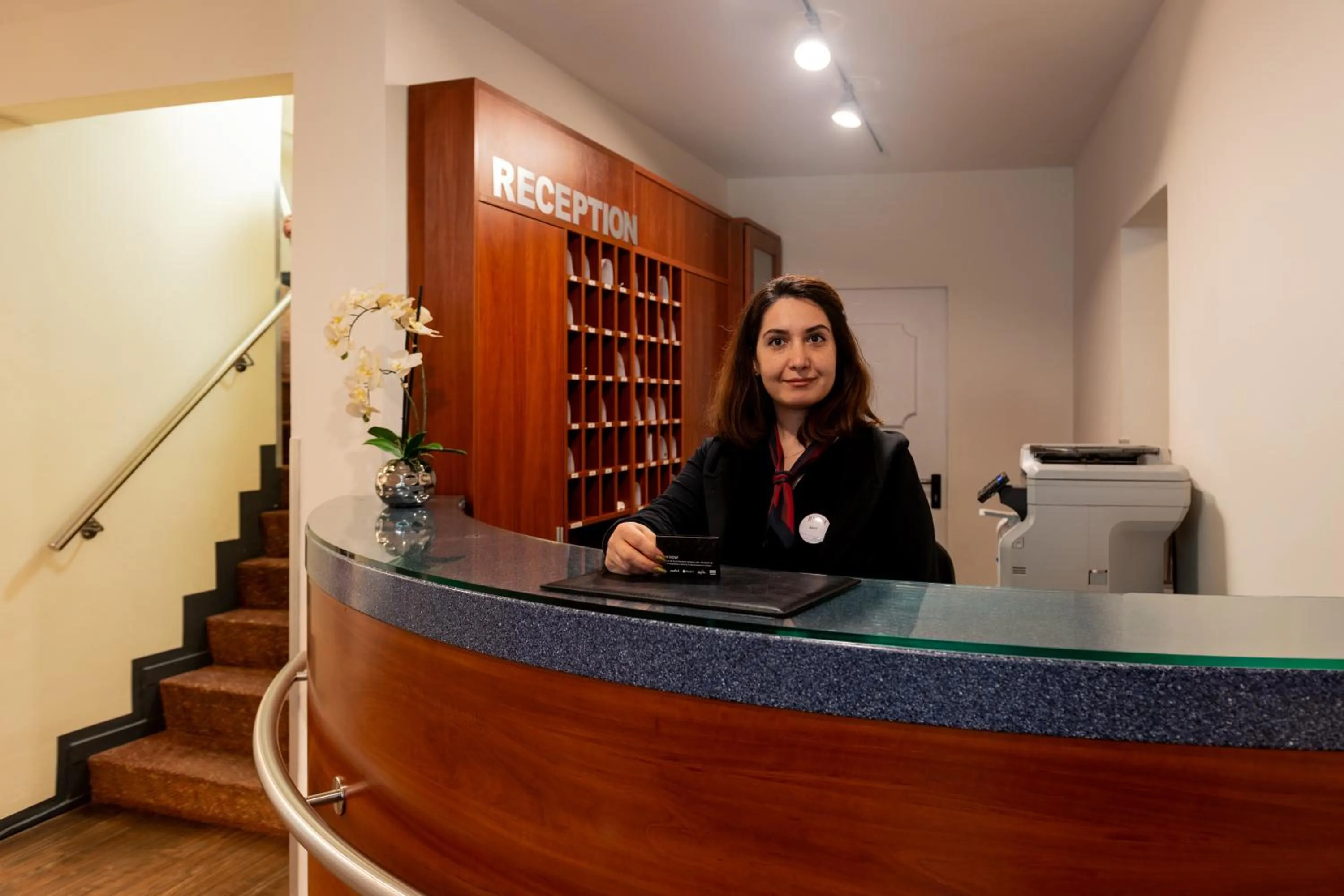 Lobby or reception in Hotel Alster